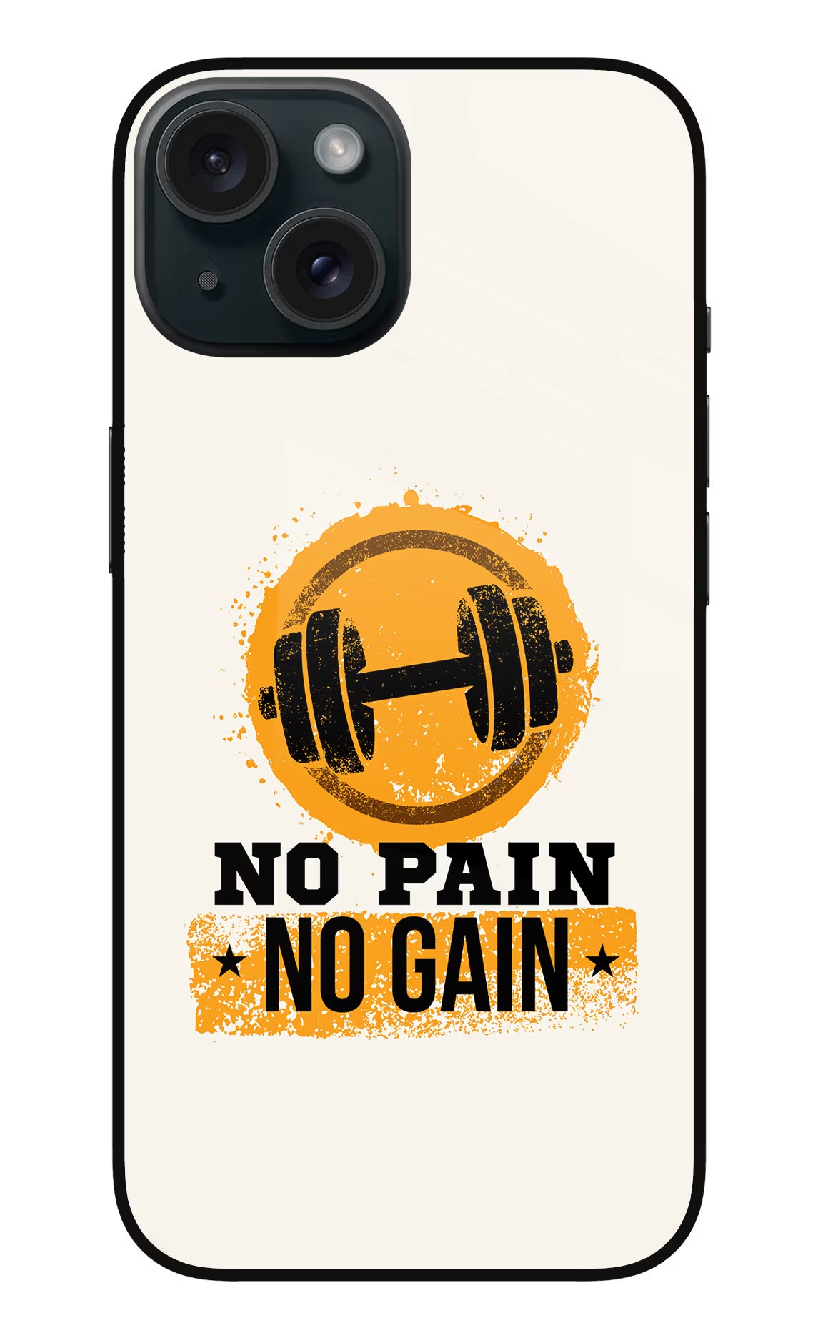 No Pain No Gain iPhone 15 Plus Glass Case - No Pain No Gain iPhone 15 Plus Glass Case No Pain No Gain iPhone 15 Plus Glass Case