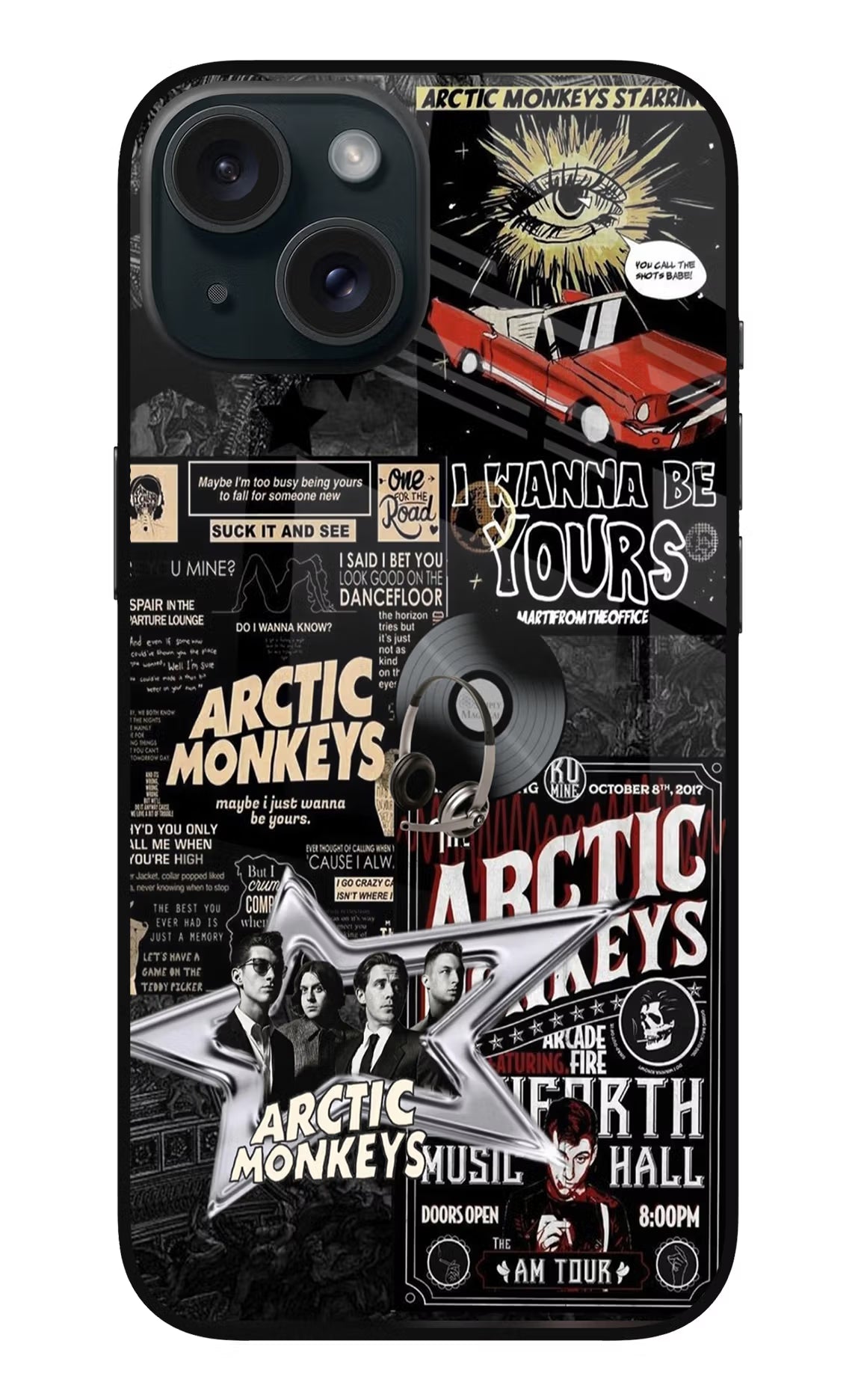 Arctic Monkeys iPhone 15 Plus Glass Case - Arctic Monkeys iPhone 15 Plus Glass Case Arctic Monkeys iPhone 15 Plus Glass Case