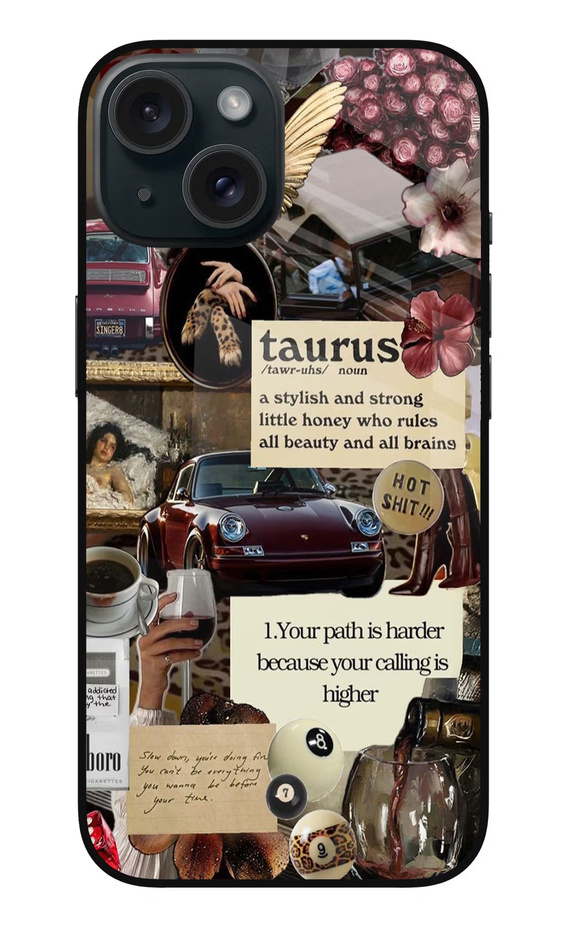 Taurus Zodiac iPhone 15 Plus Glass Case - Taurus Zodiac iPhone 15 Plus Glass Case Taurus Zodiac iPhone 15 Plus Glass Case