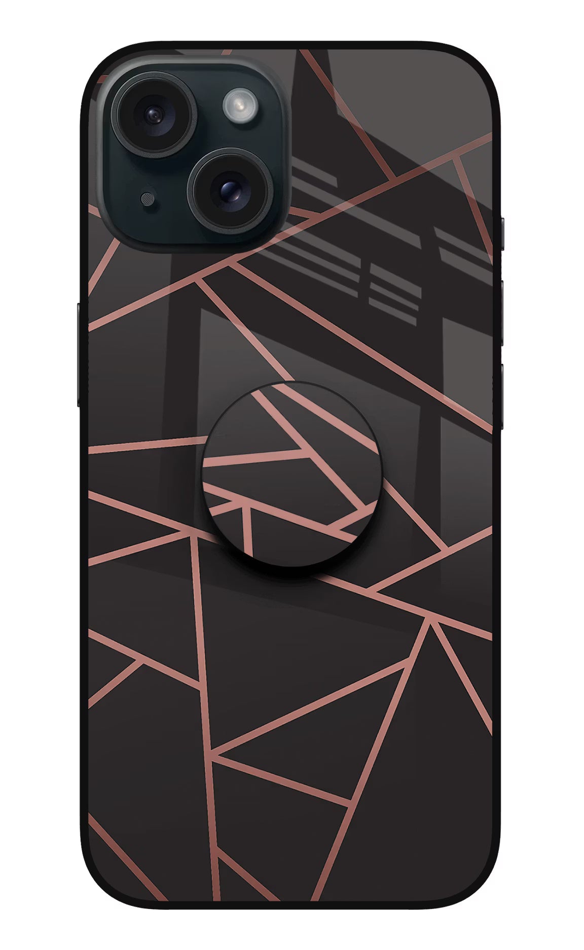 Geometric Pattern iPhone 15 Plus Glass Case - Geometric Pattern iPhone 15 Plus Glass Case Geometric Pattern iPhone 15 Plus Glass Case