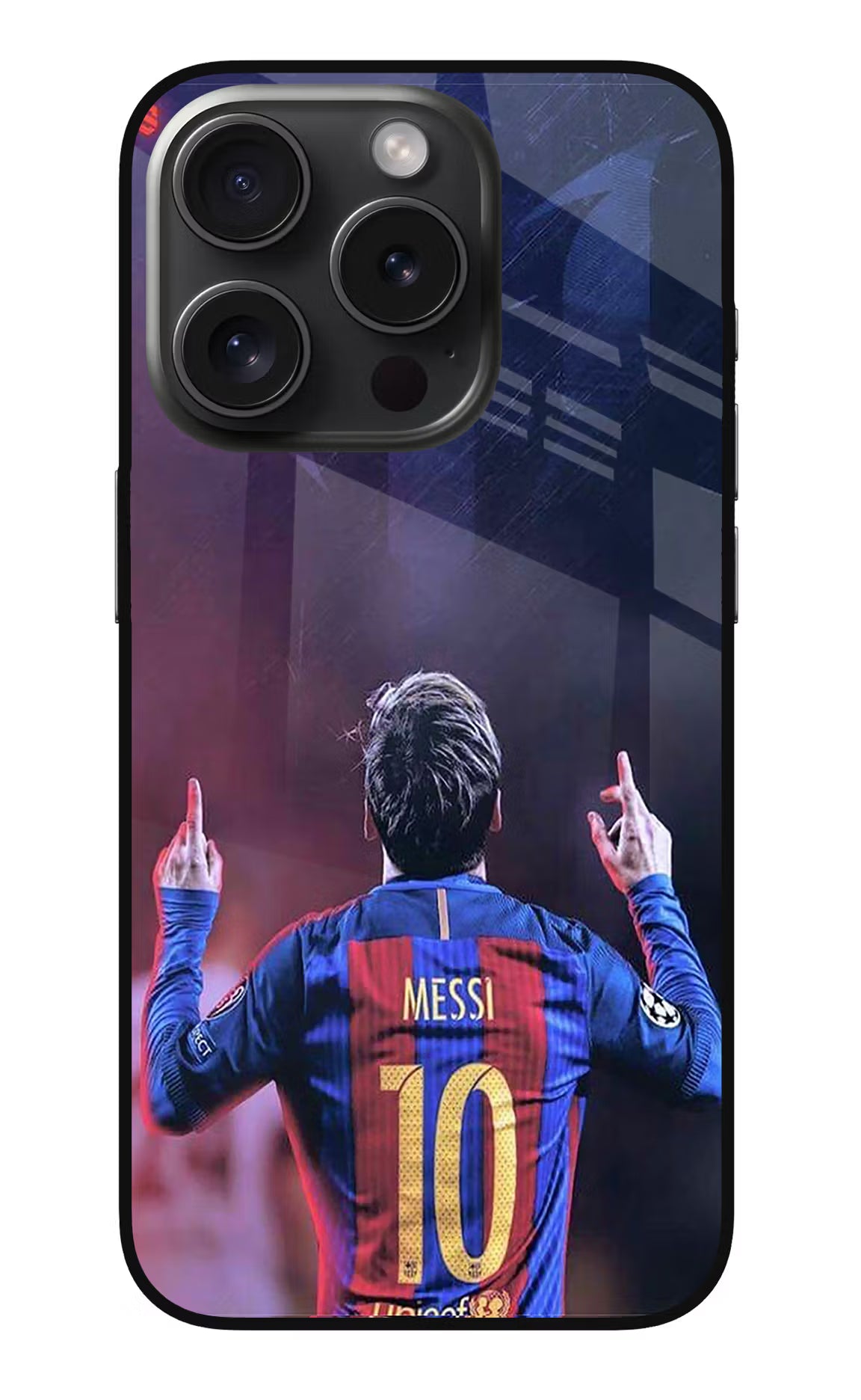 Messi iPhone 15 Pro Glass Case - Messi iPhone 15 Pro Glass Case Messi iPhone 15 Pro Glass Case