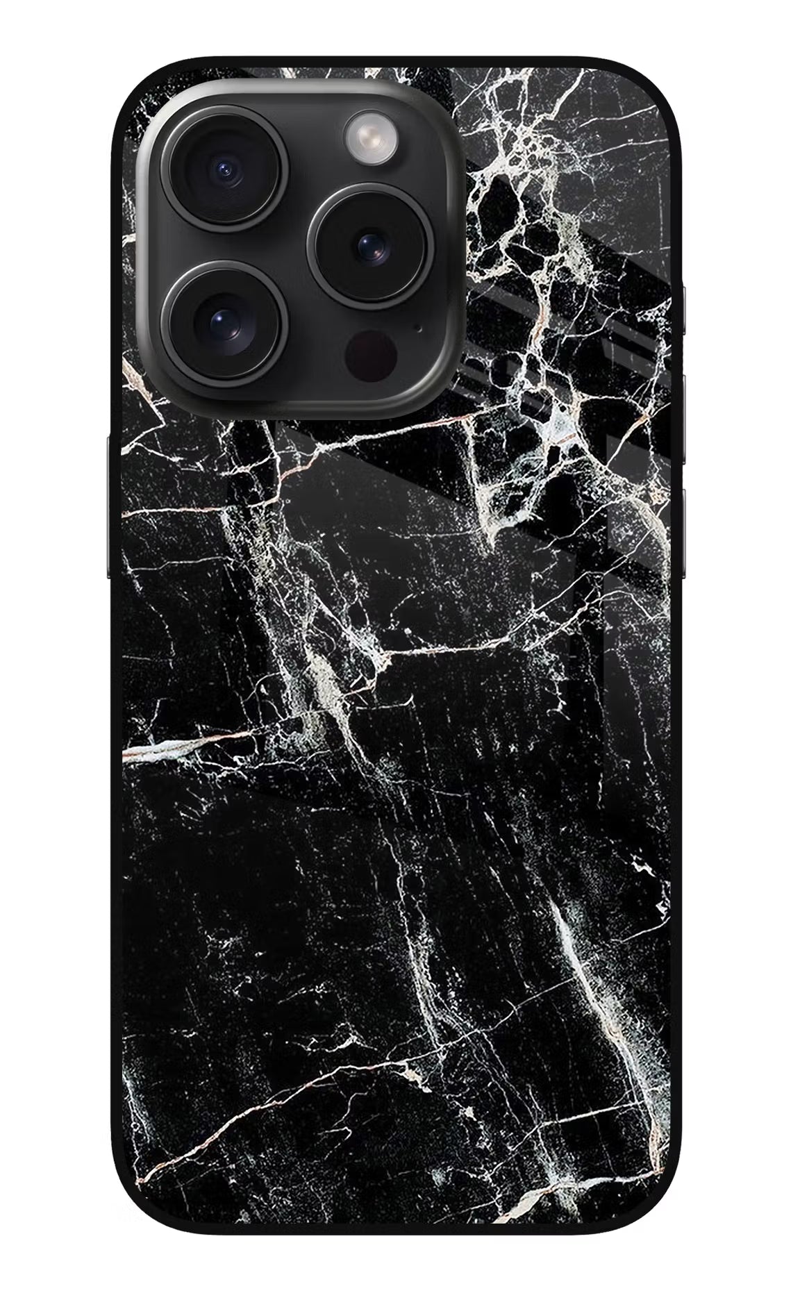 Black Marble Texture iPhone 15 Pro Glass Case - Black Marble Texture iPhone 15 Pro Glass Case Black Marble Texture iPhone 15 Pro Glass Case