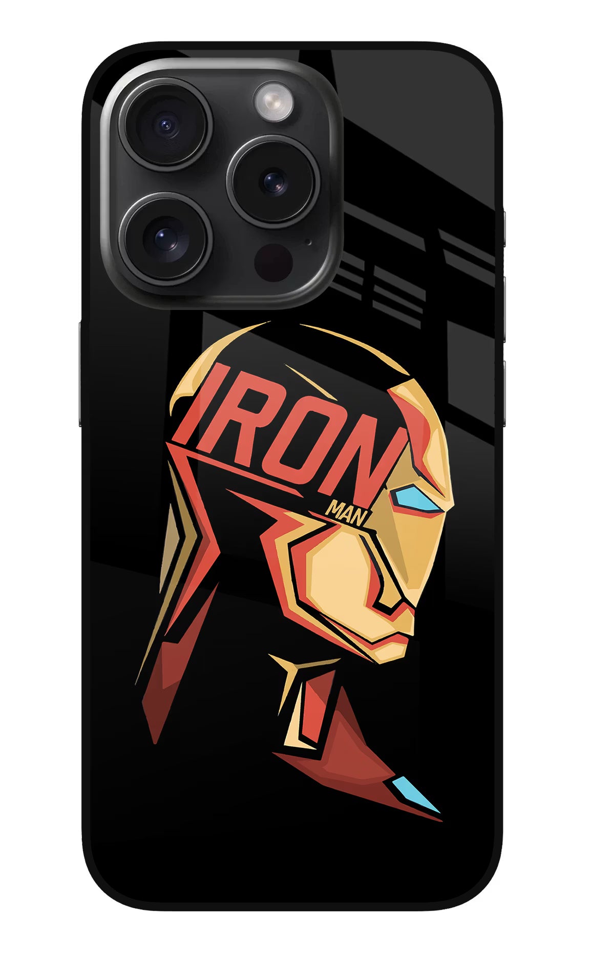 IronMan iPhone 15 Pro Glass Case - IronMan iPhone 15 Pro Glass Case IronMan iPhone 15 Pro Glass Case