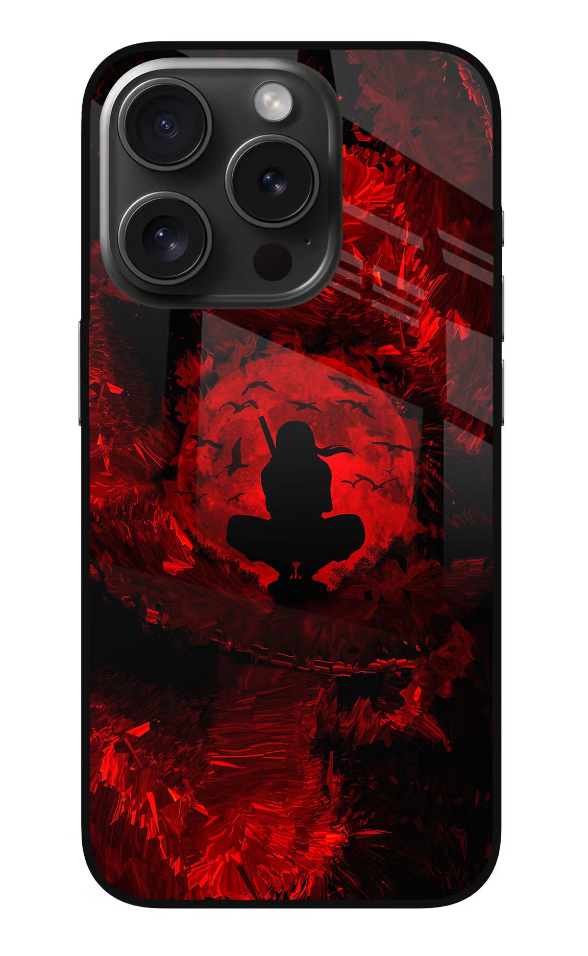 Itachi Uchiha iPhone 15 Pro Glass Case - Itachi Uchiha iPhone 15 Pro Glass Case Itachi Uchiha iPhone 15 Pro Glass Case