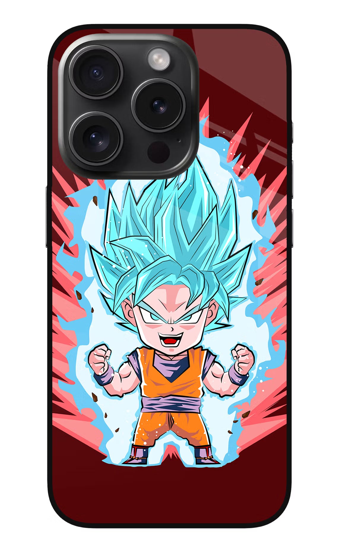 Goku Little iPhone 15 Pro Glass Case - Goku Little iPhone 15 Pro Glass Case Goku Little iPhone 15 Pro Glass Case