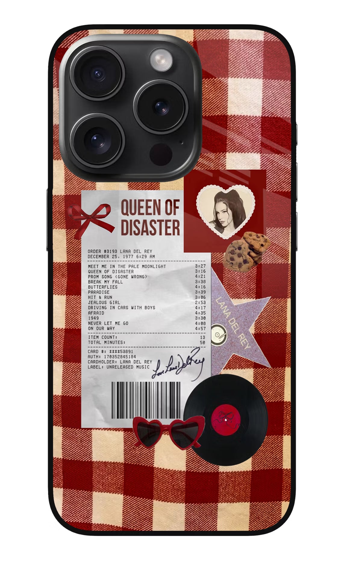 Queen of Disaster iPhone 15 Pro Glass Case