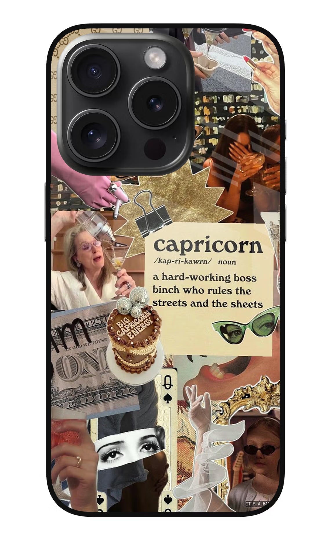 Capricorn Zodiac iPhone 15 Pro Glass Case - Capricorn Zodiac iPhone 15 Pro Glass Case Capricorn Zodiac iPhone 15 Pro Glass Case
