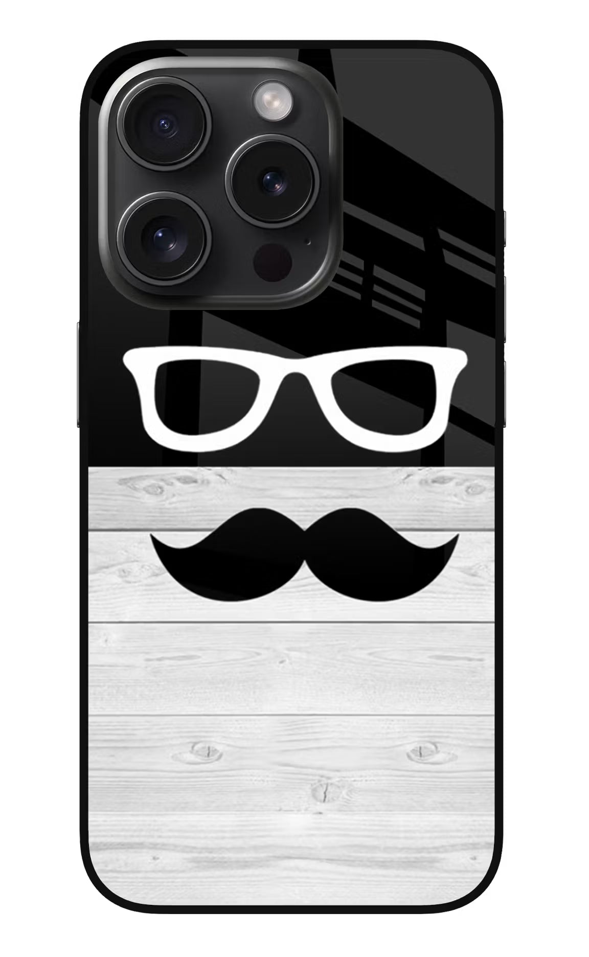 Mustache iPhone 15 Pro Max Glass Case - Mustache iPhone 15 Pro Max Glass Case Mustache iPhone 15 Pro Max Glass Case