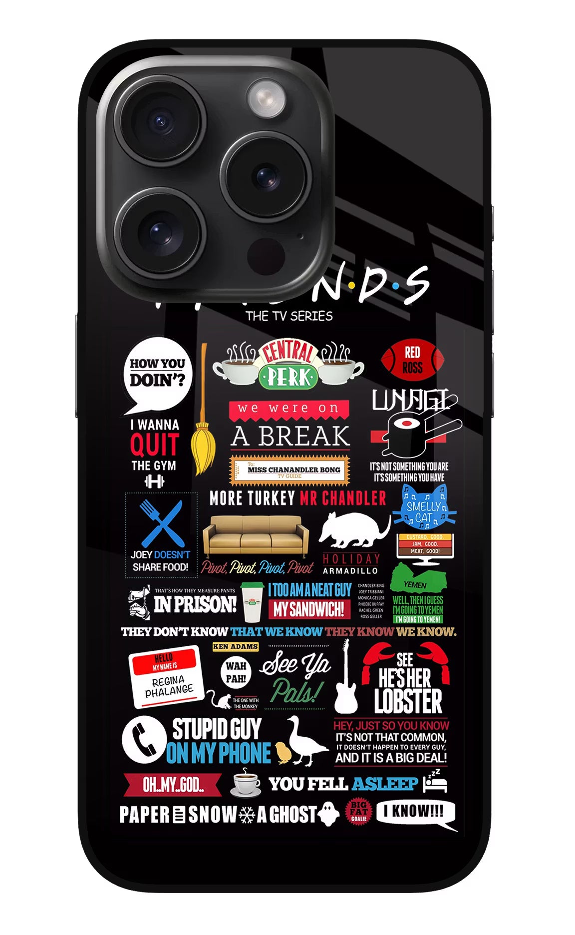 FRIENDS iPhone 15 Pro Max Glass Case - FRIENDS iPhone 15 Pro Max Glass Case FRIENDS iPhone 15 Pro Max Glass Case