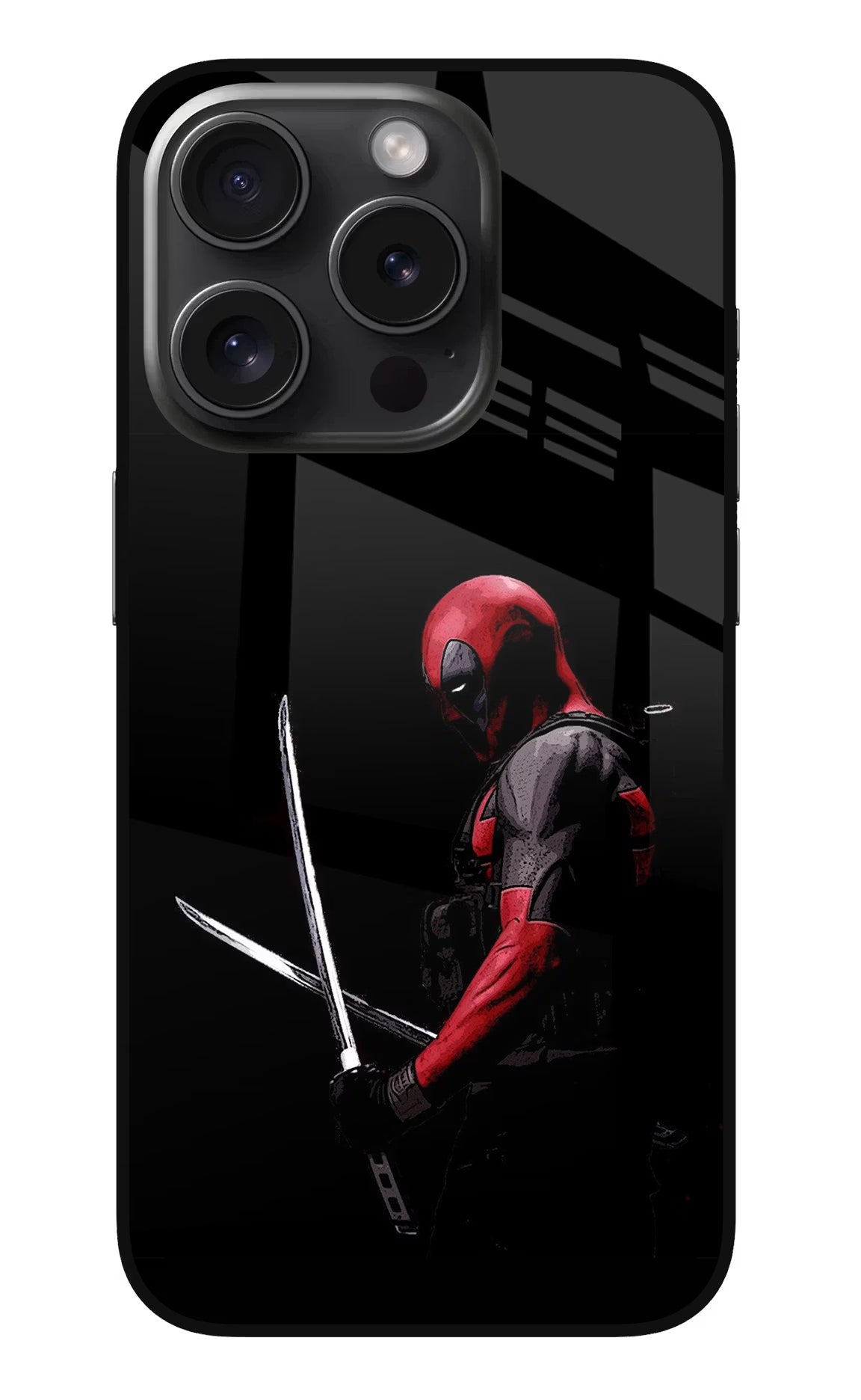 Deadpool iPhone 15 Pro Max Glass Case - Deadpool iPhone 15 Pro Max Glass Case Deadpool iPhone 15 Pro Max Glass Case