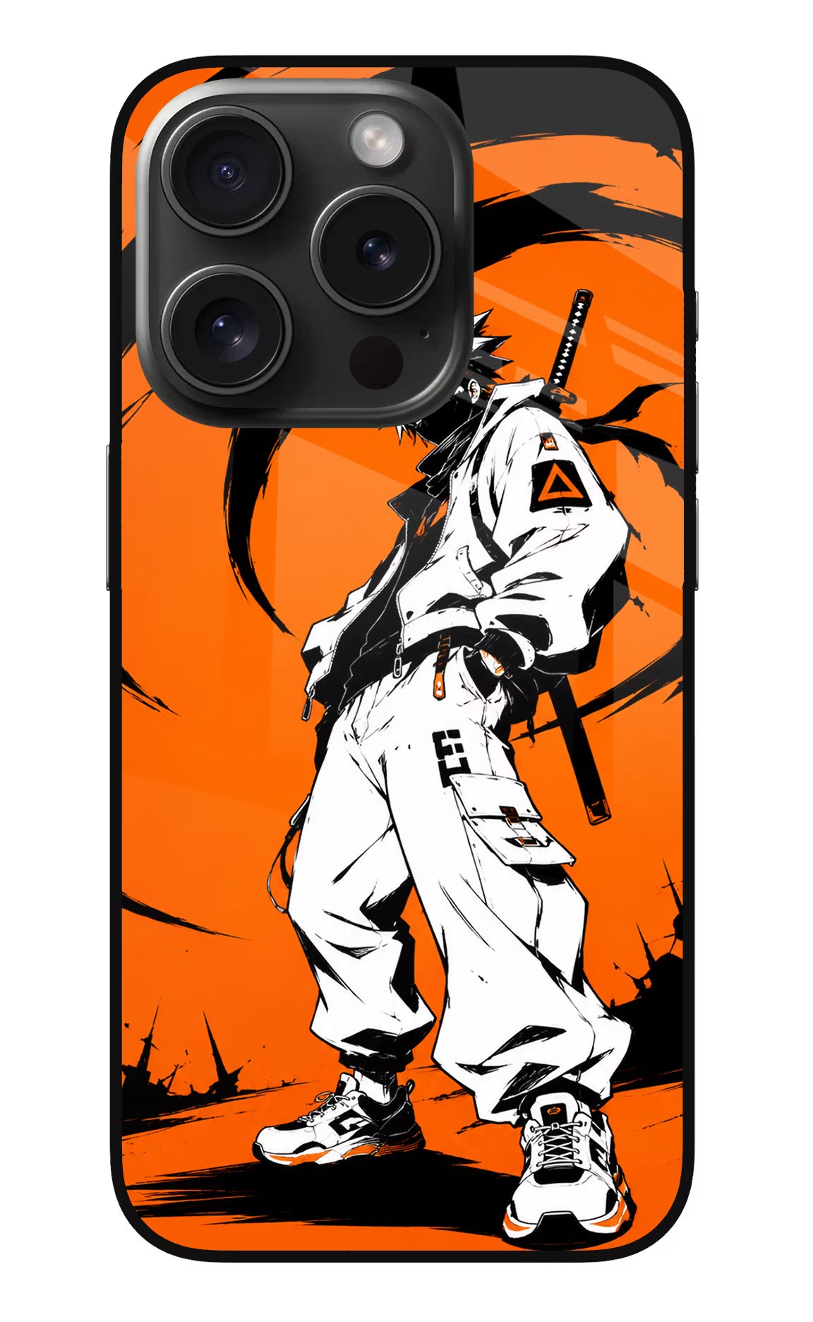 Street Samurai iPhone 15 Pro Max Glass Case - Street Samurai iPhone 15 Pro Max Glass Case Street Samurai iPhone 15 Pro Max Glass Case