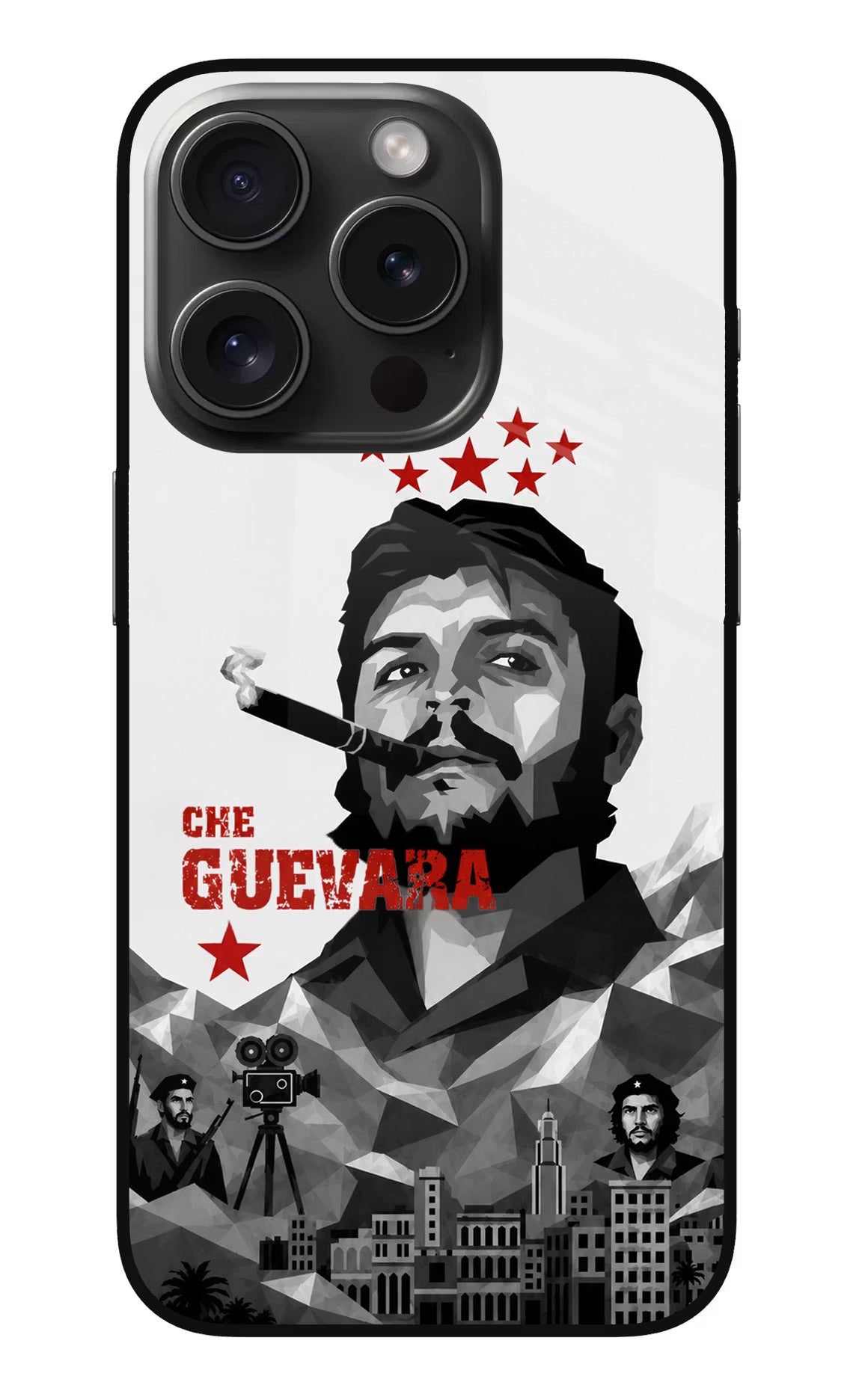 Che Guevara Iconic iPhone 15 Pro Max Glass Case - Che Guevara Iconic iPhone 15 Pro Max Glass Case Che Guevara Iconic iPhone 15 Pro Max Glass Case