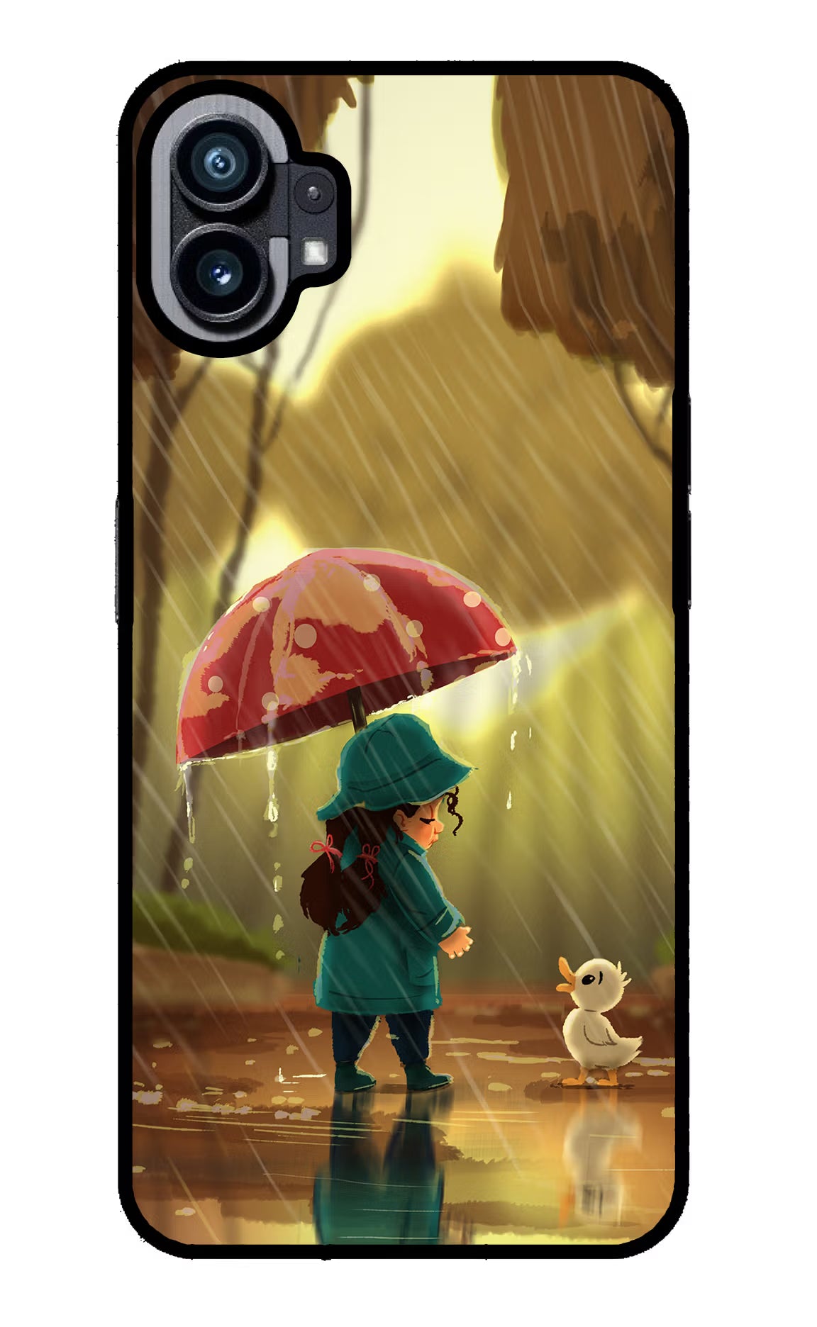 Rainy Day Nothing Phone 1 Glass Case Back Cover by Casekaro