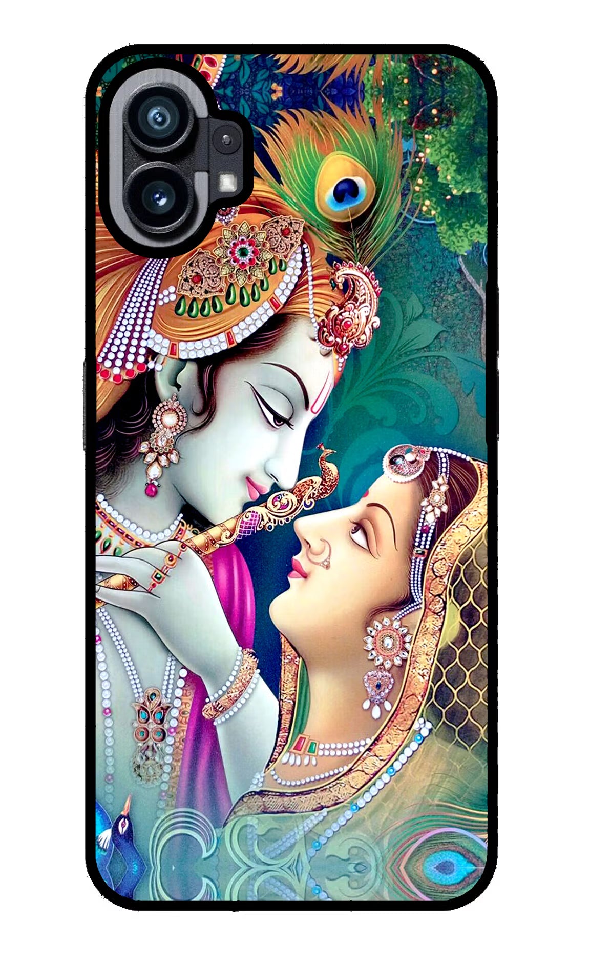 Lord Radha Krishna Nothing Phone 1 Glass Case Back Cover by Casekaro