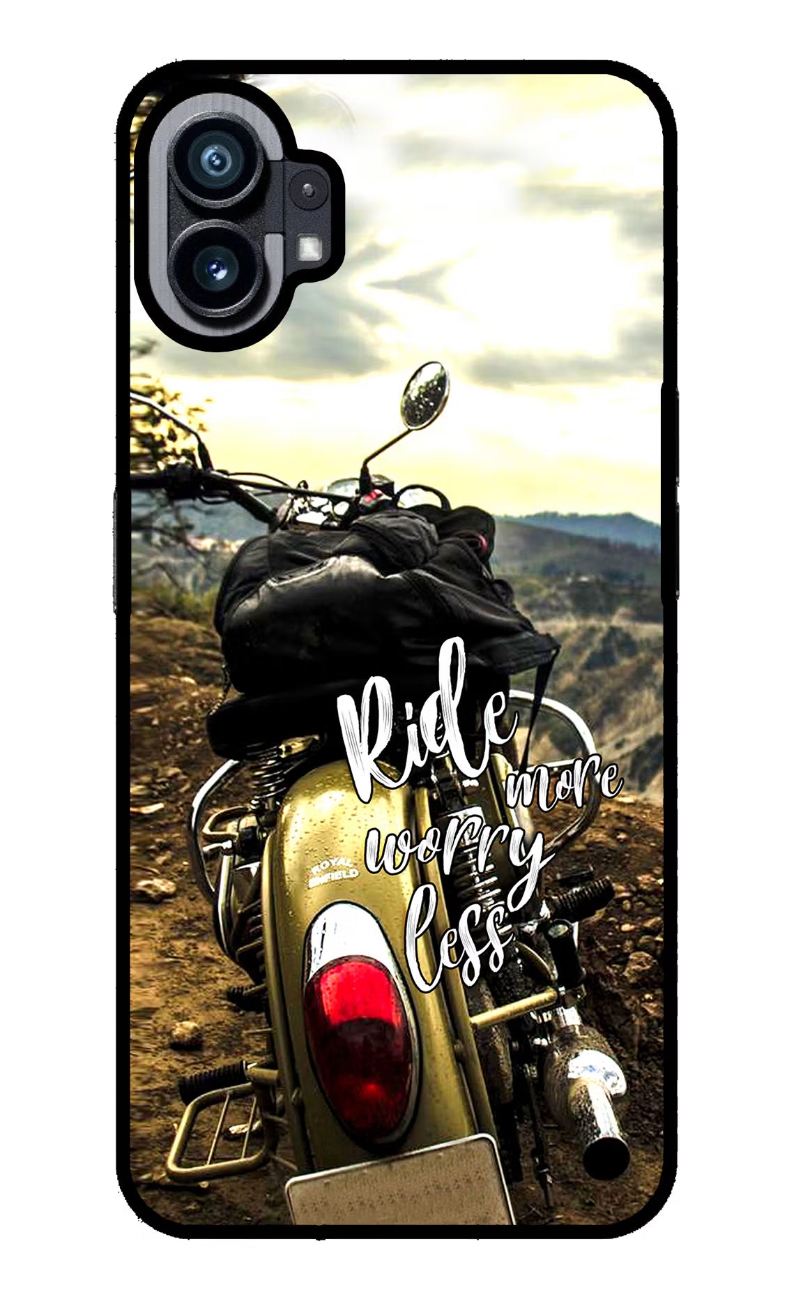 Ride More Worry Less Nothing Phone 1 Glass Case - Ride More Worry Less Nothing Phone 1 Glass Case Ride More Worry Less Nothing Phone 1 Glass Case