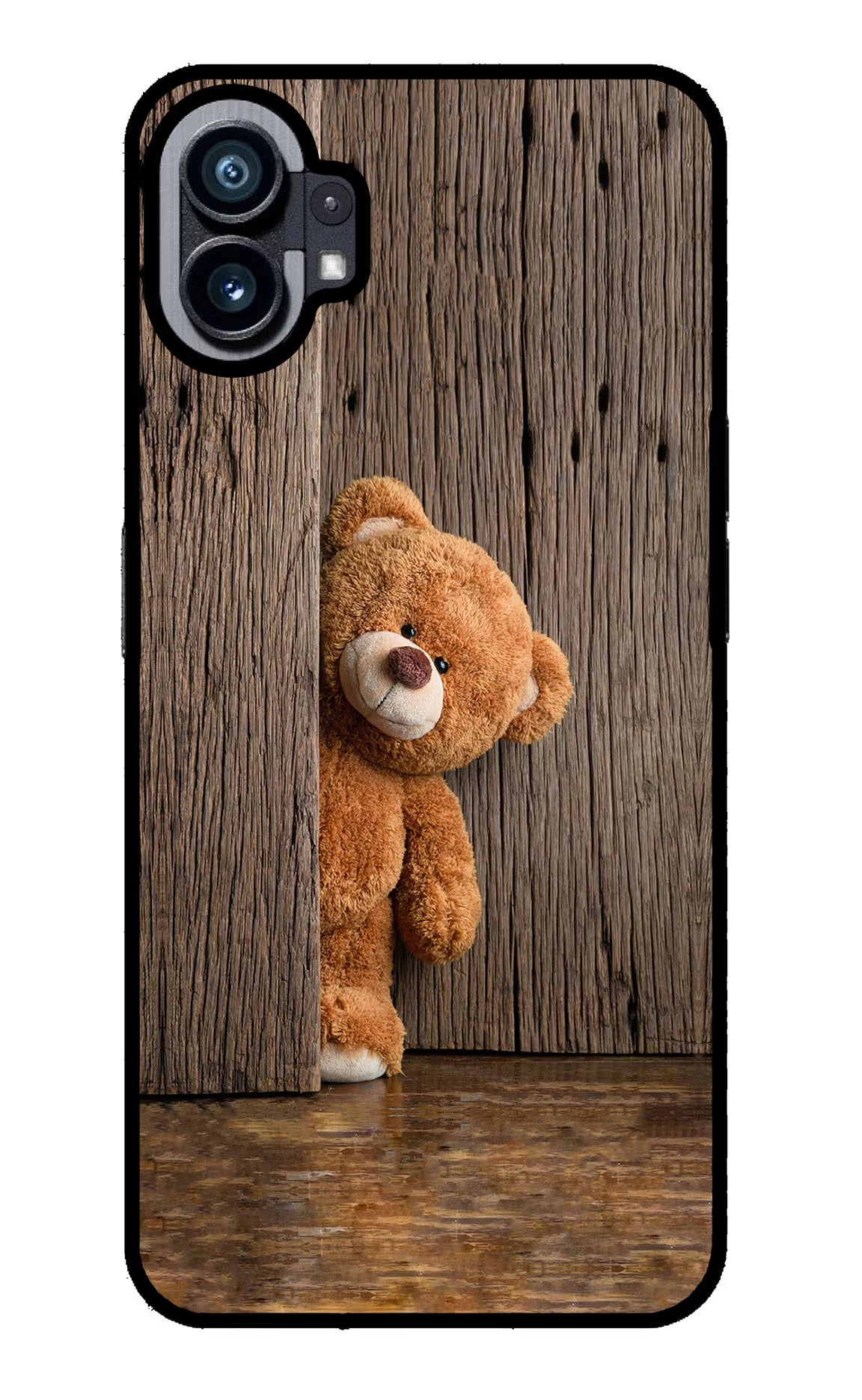 Teddy Wooden Nothing Phone 1 Glass Case Back Cover by Casekaro