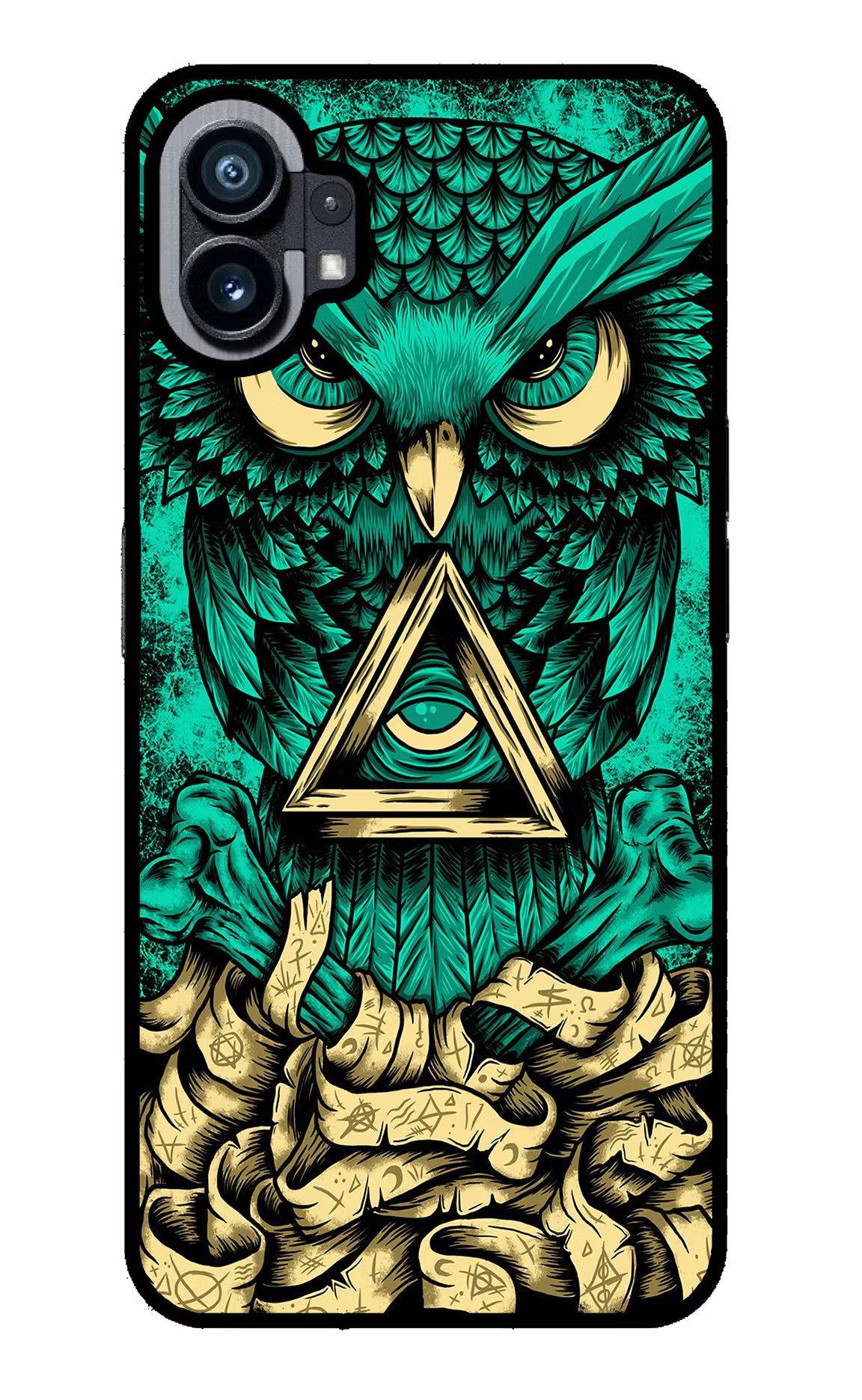 Green Owl Nothing Phone 1 Glass Case - Green Owl Nothing Phone 1 Glass Case Green Owl Nothing Phone 1 Glass Case
