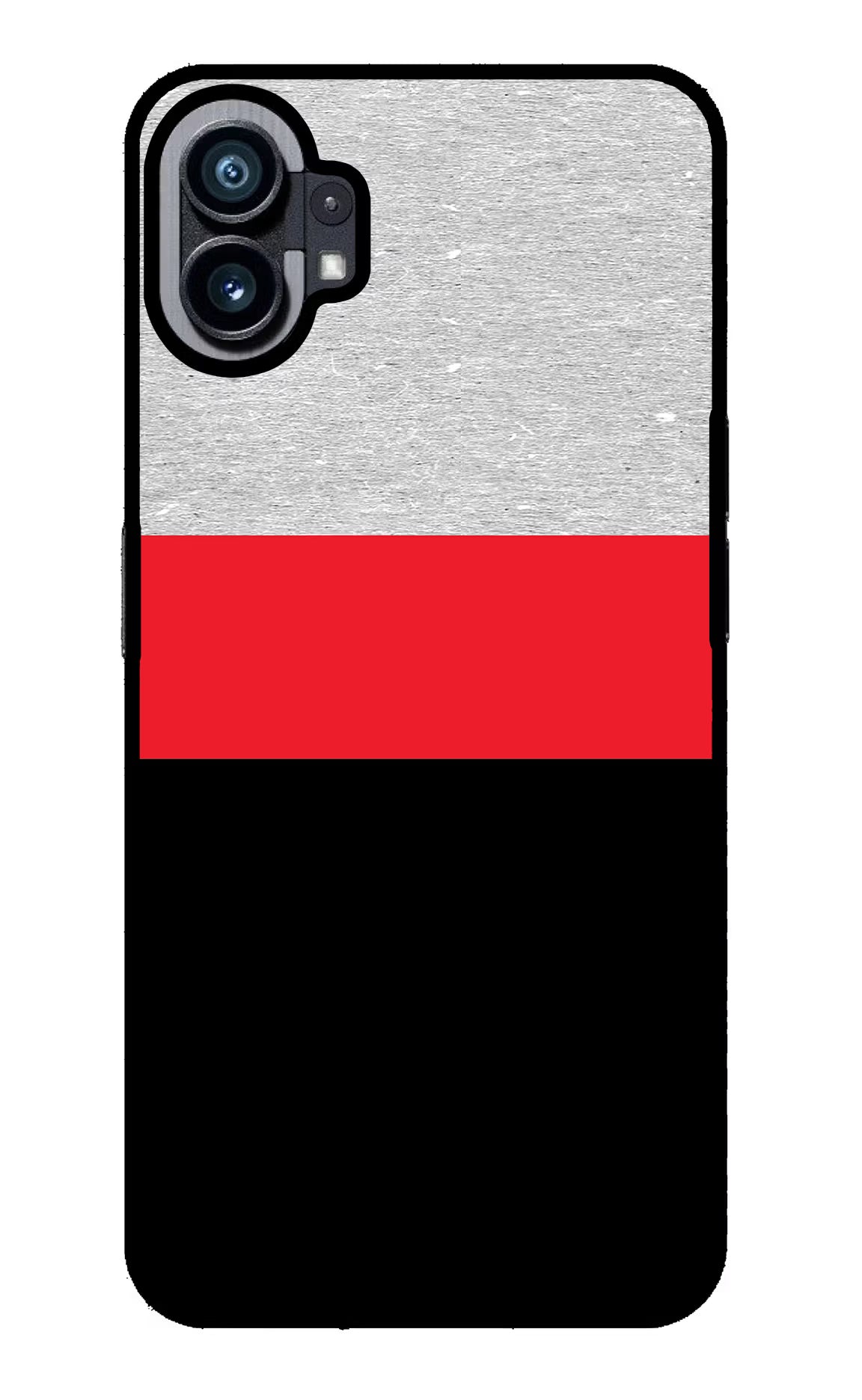 Tri Color Pattern Nothing Phone 1 Glass Case Back Cover by Casekaro