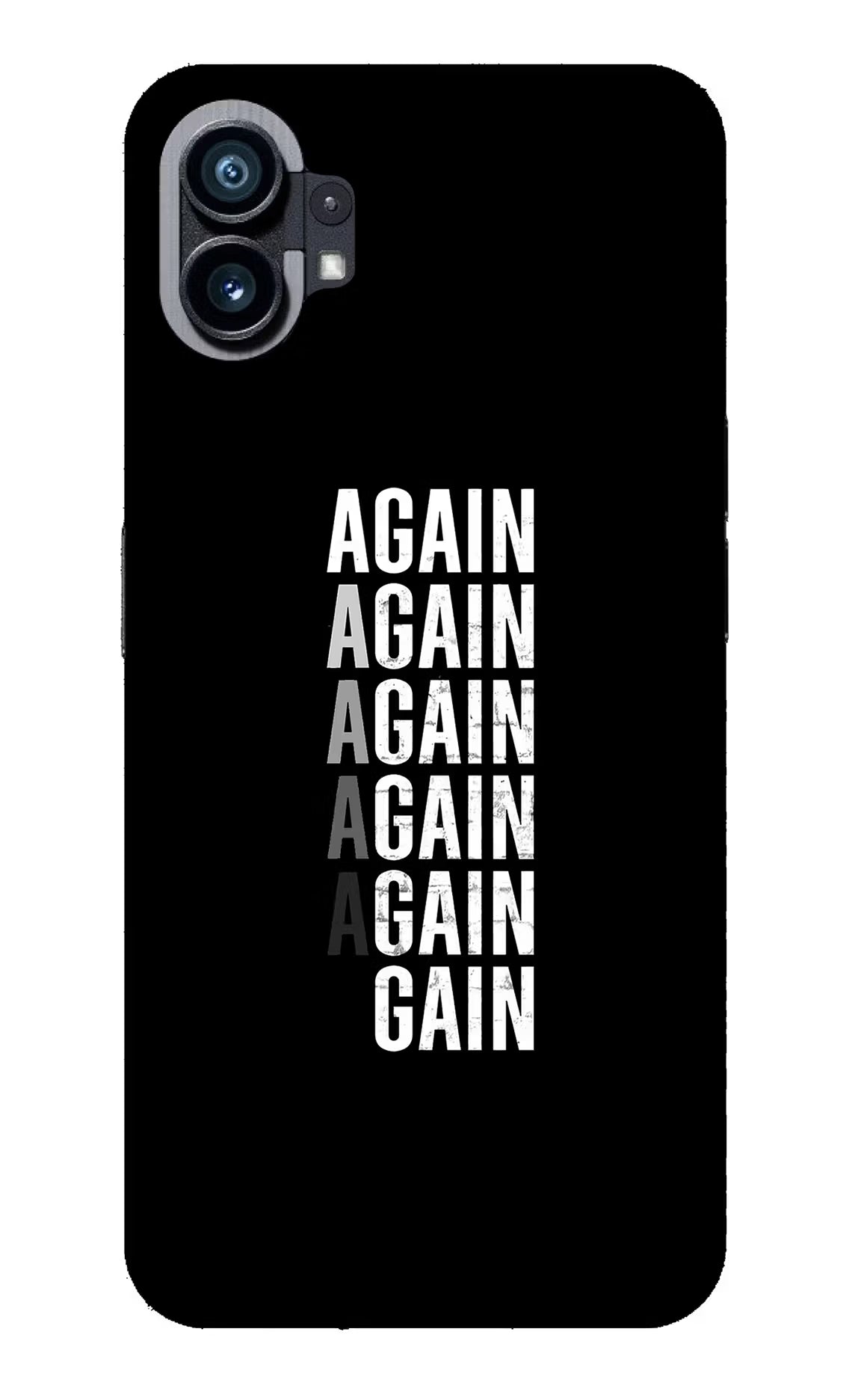 Again Again Gain Nothing Phone 1 Glass Case Back Cover by Casekaro