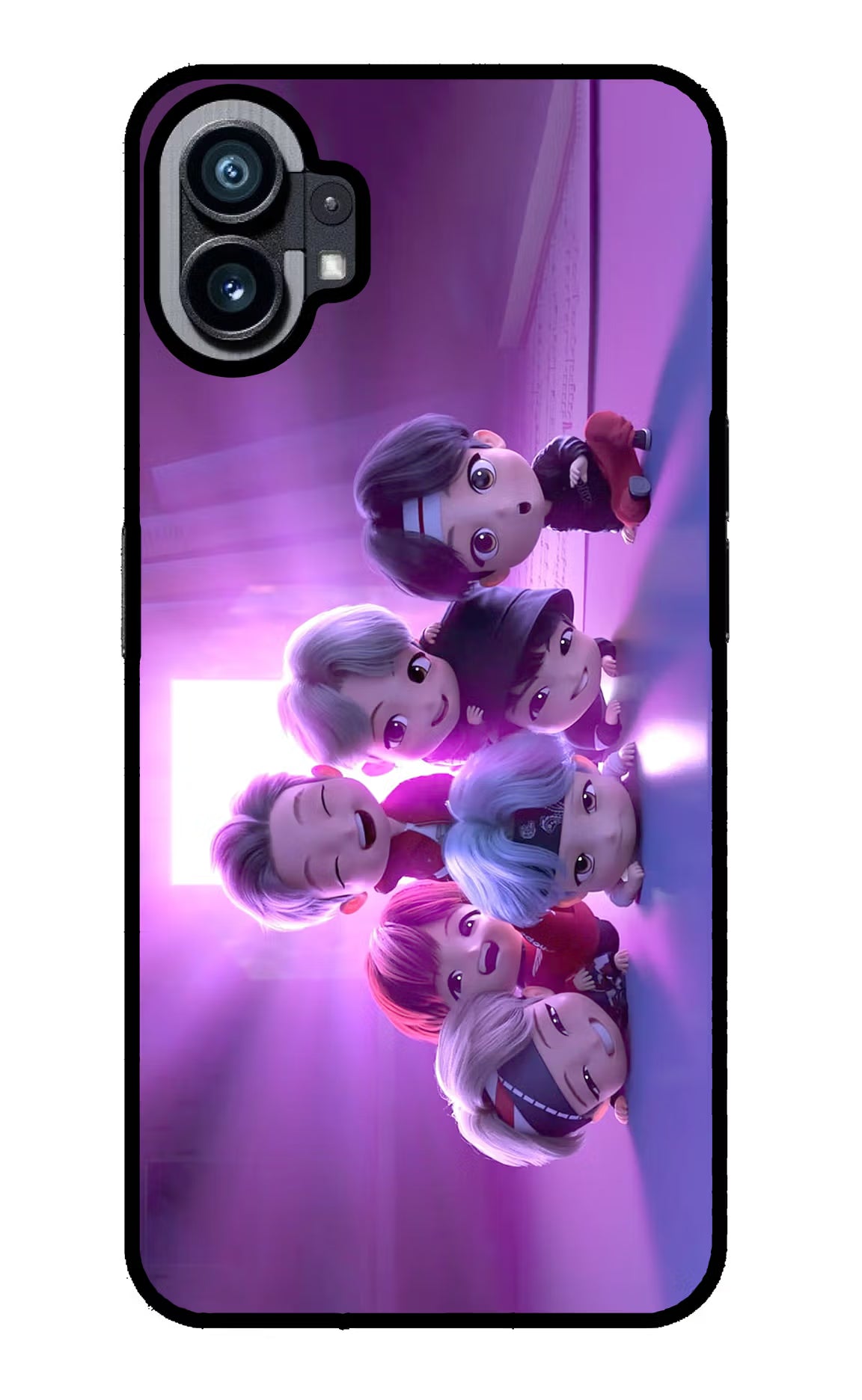 BTS Chibi Nothing Phone 1 Glass Case - BTS Chibi Nothing Phone 1 Glass Case BTS Chibi Nothing Phone 1 Glass Case