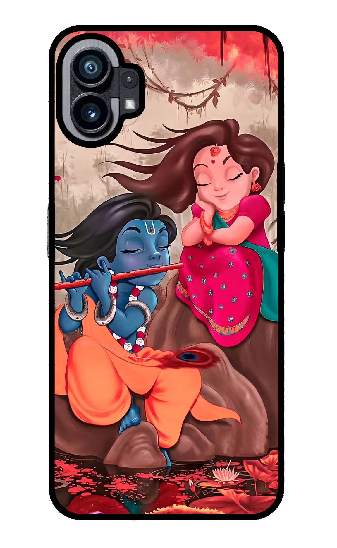 Radhe Krishna Nothing Phone 1 Glass Case - Radhe Krishna Nothing Phone 1 Glass Case Radhe Krishna Nothing Phone 1 Glass Case