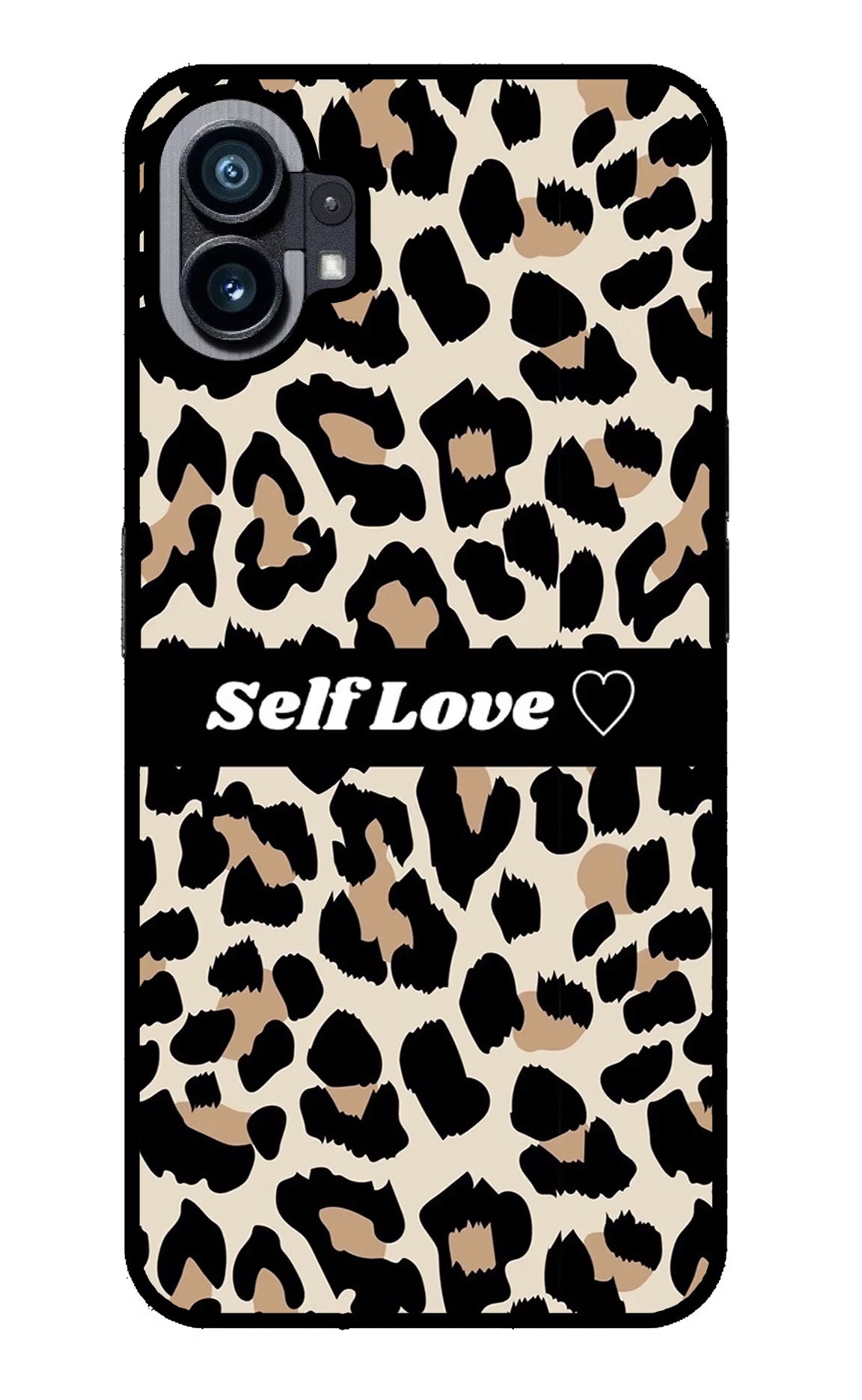 Leopard Print Self Love Nothing Phone 1 Glass Case - Leopard Print Self Love Nothing Phone 1 Glass Case Leopard Print Self Love Nothing Phone 1 Glass Case