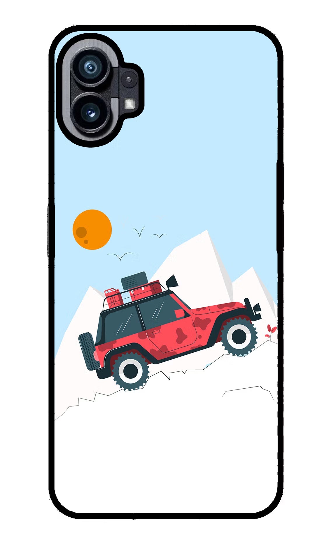 Mountain Trail Beast Nothing Phone 1 Glass Case Back Cover by Casekaro