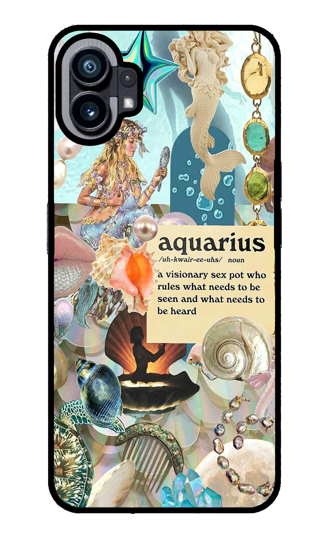 Aquarius Zodiac Nothing Phone 1 Glass Case - Aquarius Zodiac Nothing Phone 1 Glass Case Aquarius Zodiac Nothing Phone 1 Glass Case