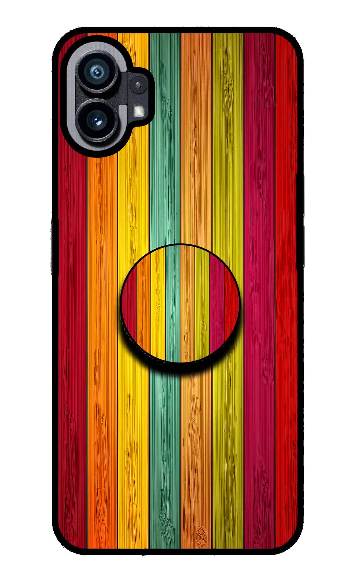 Multicolor Wooden Nothing Phone 1 Pop Case by Casekaro