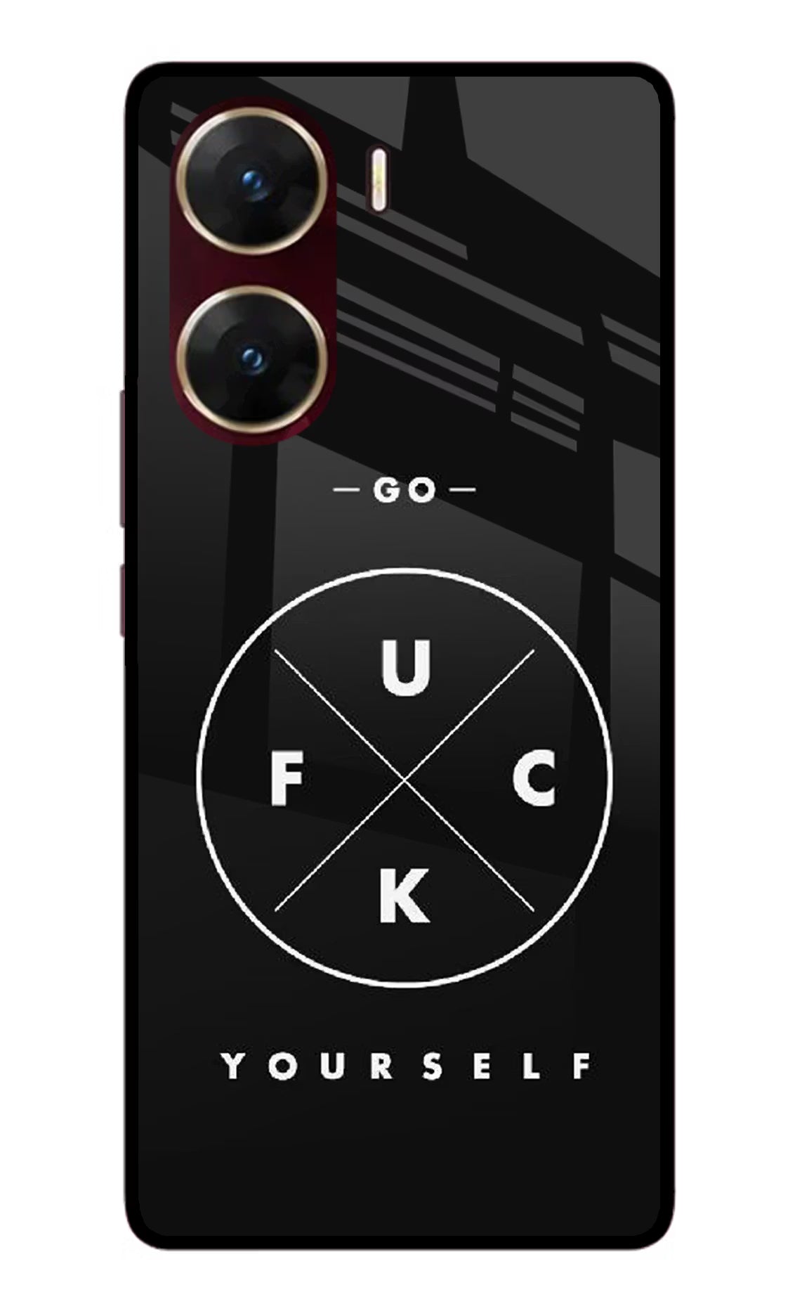 Go Fuck Yourself Vivo V29E Glass Case - Go Fuck Yourself Vivo V29E Glass Case Go Fuck Yourself Vivo V29E Glass Case