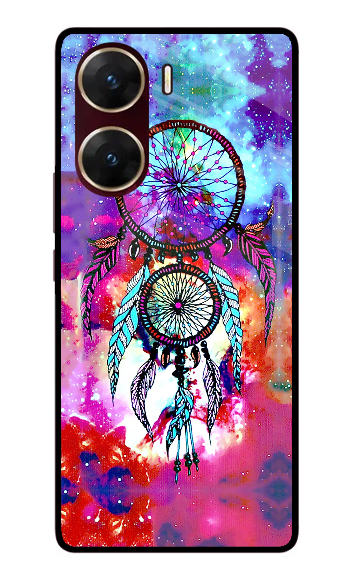Dream Catcher Abstract Vivo V29E Glass Case - Dream Catcher Abstract Vivo V29E Glass Case Dream Catcher Abstract Vivo V29E Glass Case