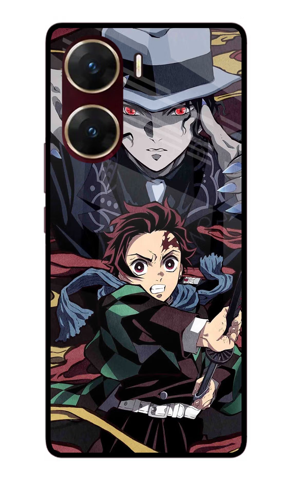 Demon Slayer Vivo V29E Glass Case - Demon Slayer Vivo V29E Glass Case Demon Slayer Vivo V29E Glass Case