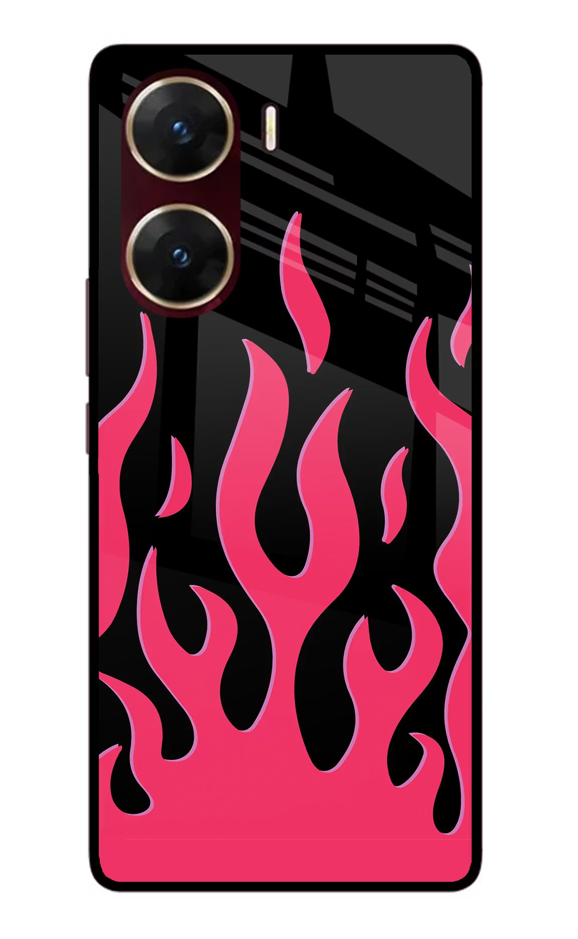 Fire Flames Vivo V29E Glass Case - Fire Flames Vivo V29E Glass Case Fire Flames Vivo V29E Glass Case