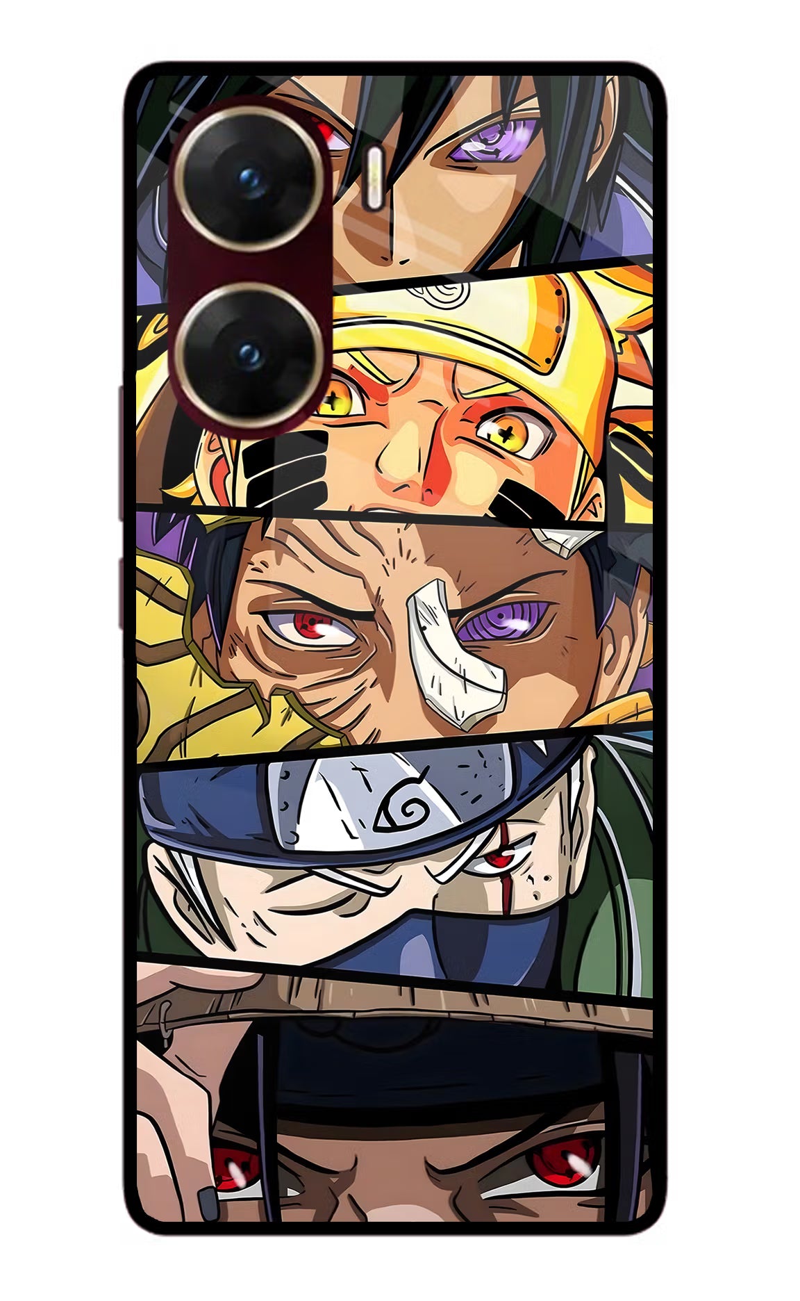 Naruto Character Vivo V29E Glass Case - Naruto Character Vivo V29E Glass Case Naruto Character Vivo V29E Glass Case