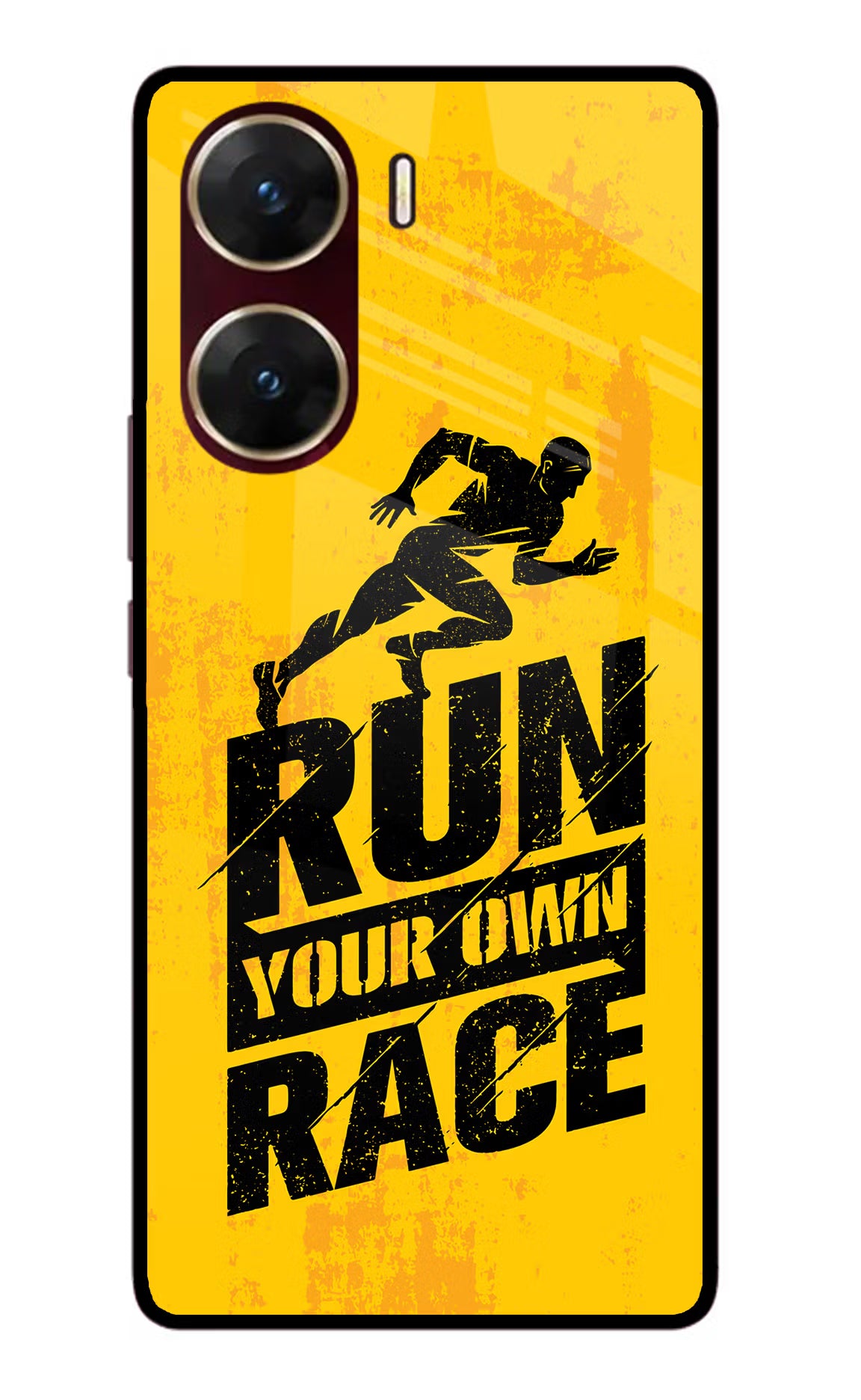 Run Your Own Race Vivo V29E Glass Case - Run Your Own Race Vivo V29E Glass Case Run Your Own Race Vivo V29E Glass Case