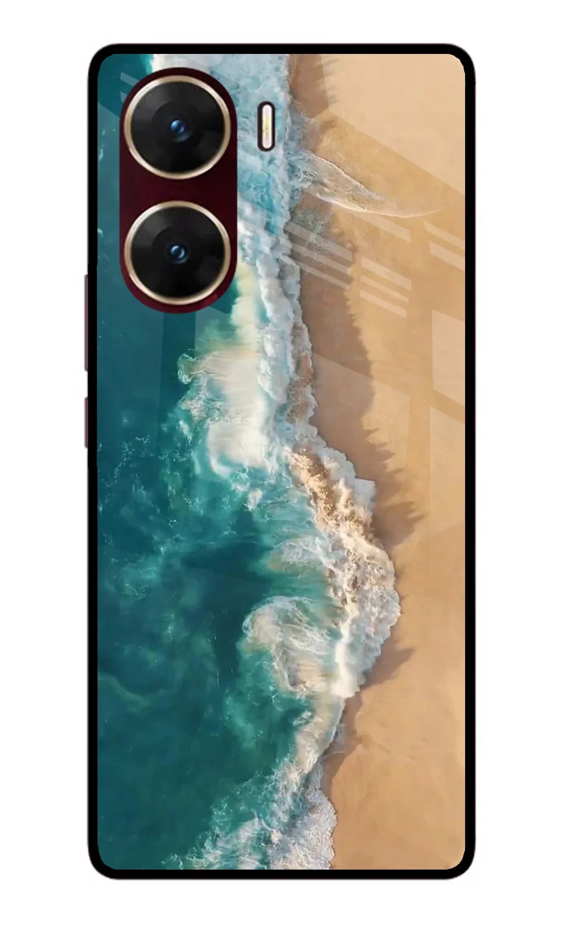 Ocean Beach Vivo V29E Glass Case - Ocean Beach Vivo V29E Glass Case Ocean Beach Vivo V29E Glass Case