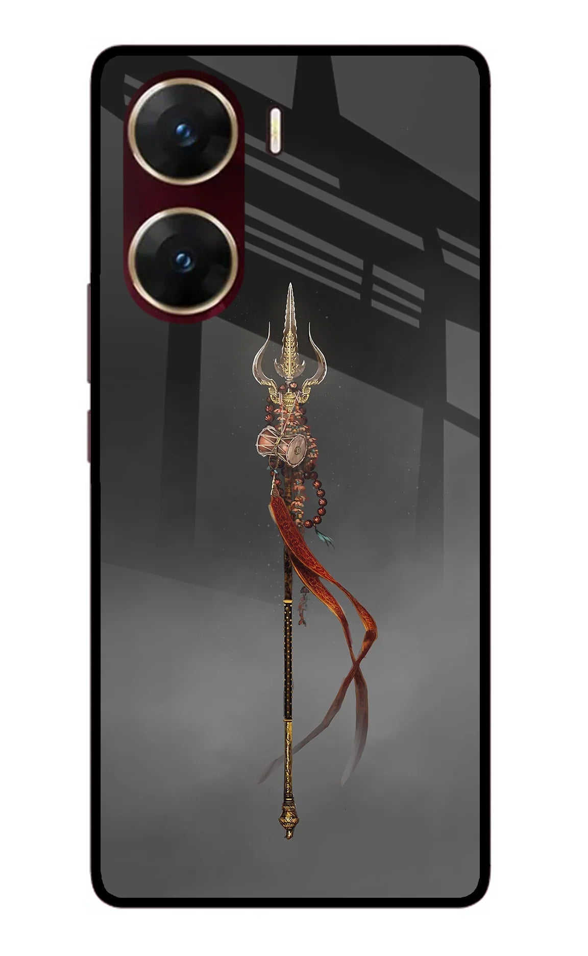 Shiv Trishul Vivo V29E Glass Case - Shiv Trishul Vivo V29E Glass Case Shiv Trishul Vivo V29E Glass Case