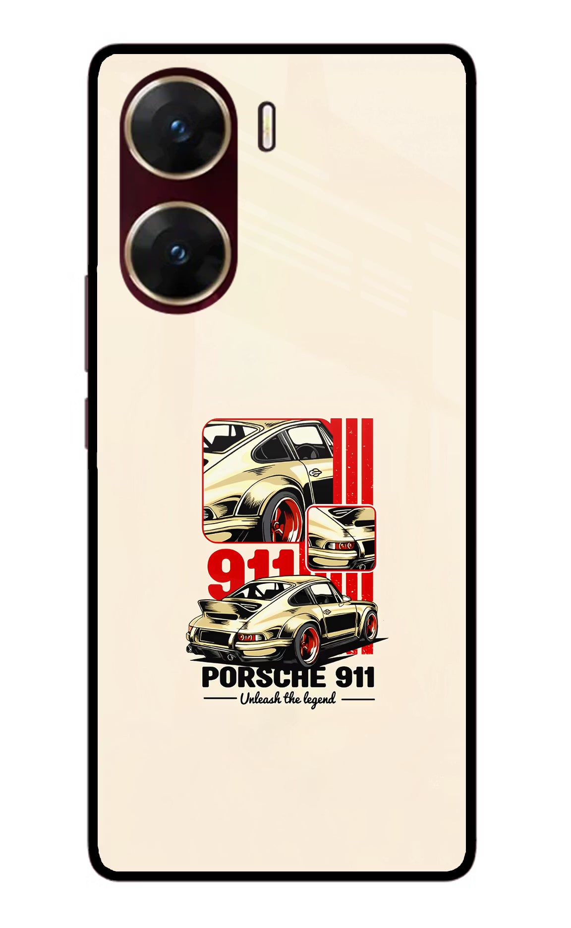 Classic Porsche 911 Vivo V29E Glass Case - Classic Porsche 911 Vivo V29E Glass Case Classic Porsche 911 Vivo V29E Glass Case