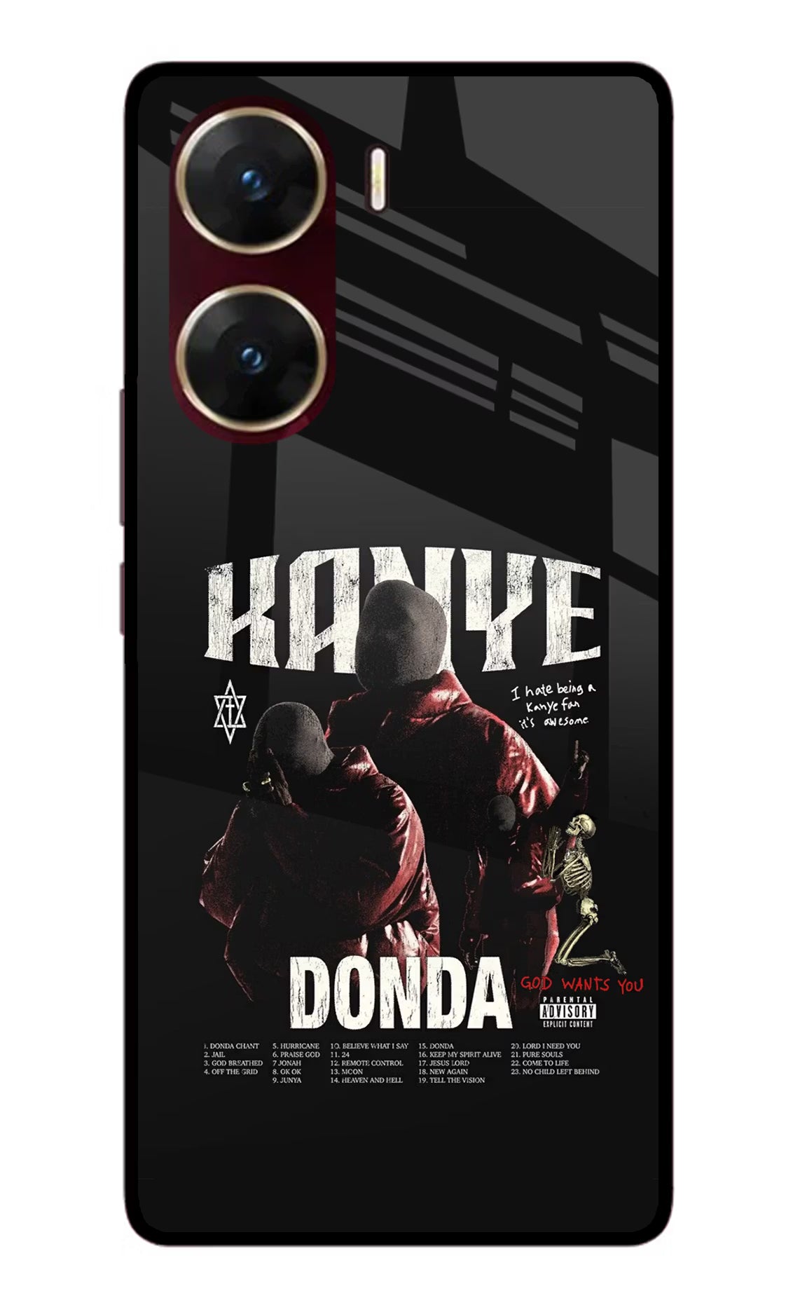 Donda Kanye West Vivo V29E Glass Case - Donda Kanye West Vivo V29E Glass Case Donda Kanye West Vivo V29E Glass Case