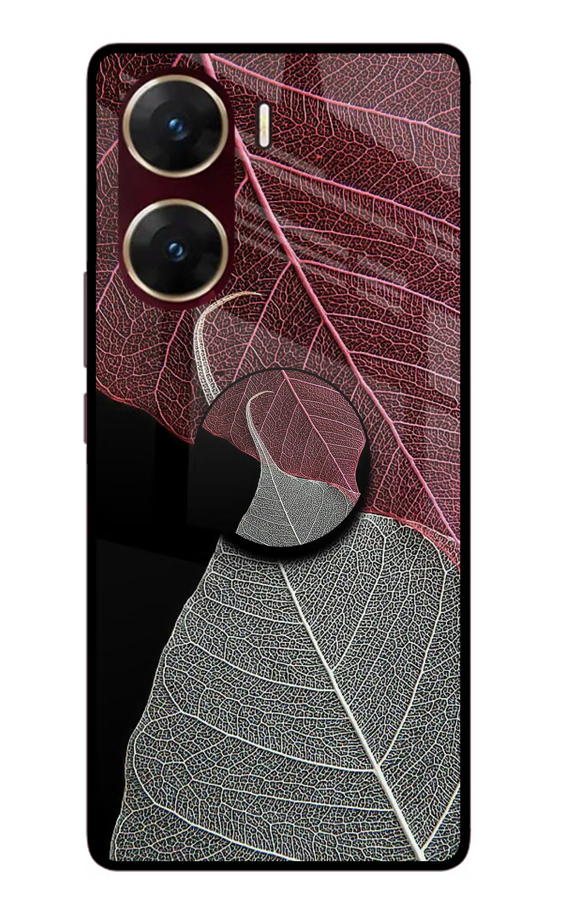 Leaf Pattern Vivo V29E Glass Case - Leaf Pattern Vivo V29E Glass Case Leaf Pattern Vivo V29E Glass Case