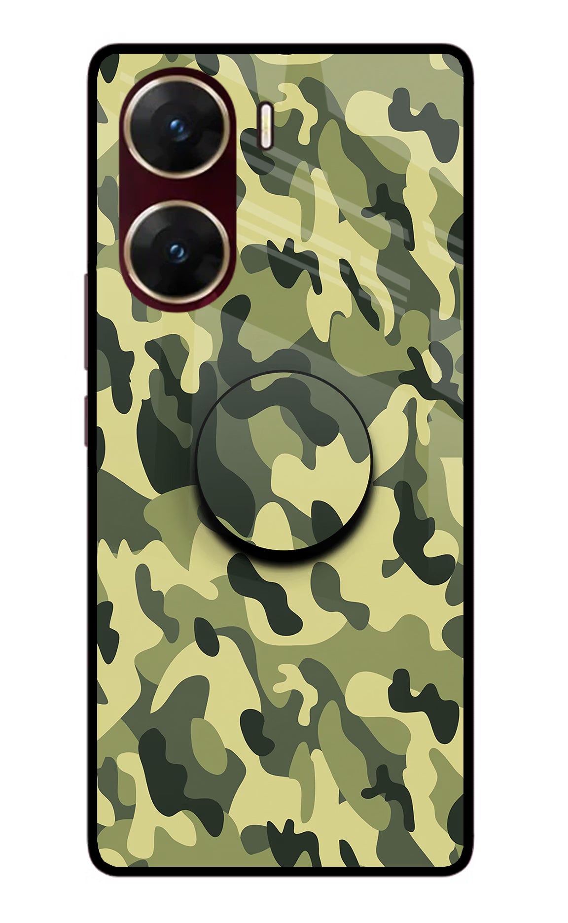 Camouflage Vivo V29E Glass Case - Camouflage Vivo V29E Glass Case Camouflage Vivo V29E Glass Case