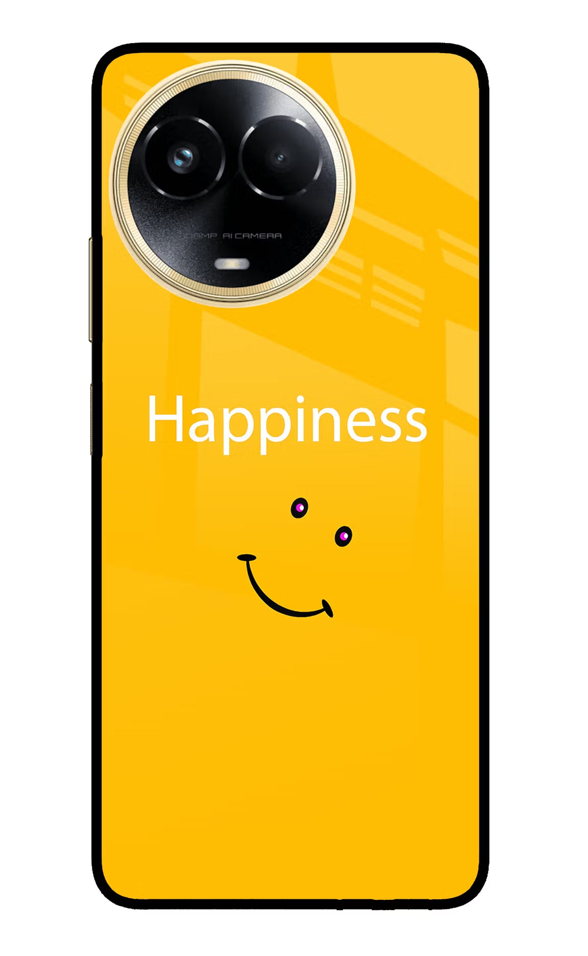 Happiness With Smiley Realme 11 5G/11X 5G/C67 Glass Case - Happiness With Smiley Realme 11 5G/11X 5G/C67 Glass Case Happiness With Smiley Realme 11 5G/11X 5G/C67 Glass Case