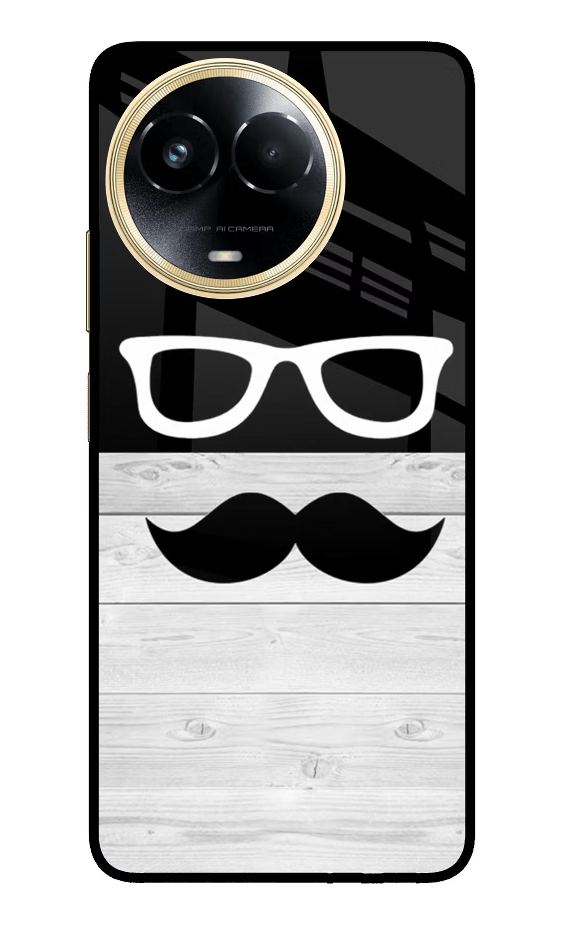 Mustache Realme 11 5G/11X 5G/C67 Glass Case - Mustache Realme 11 5G/11X 5G/C67 Glass Case Mustache Realme 11 5G/11X 5G/C67 Glass Case