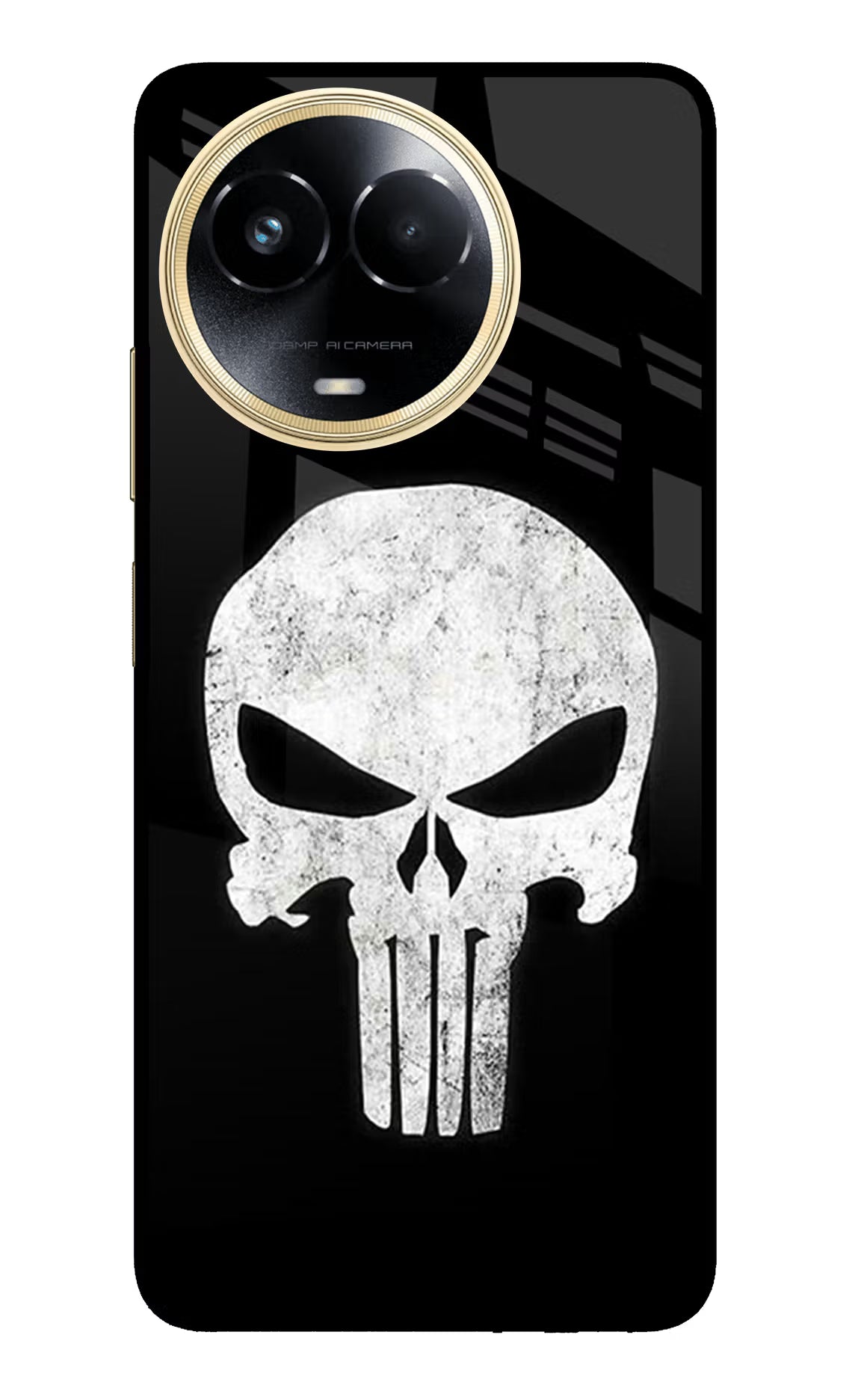 Punisher Skull Realme 11 5G/11X 5G/C67 Glass Case - Punisher Skull Realme 11 5G/11X 5G/C67 Glass Case Punisher Skull Realme 11 5G/11X 5G/C67 Glass Case