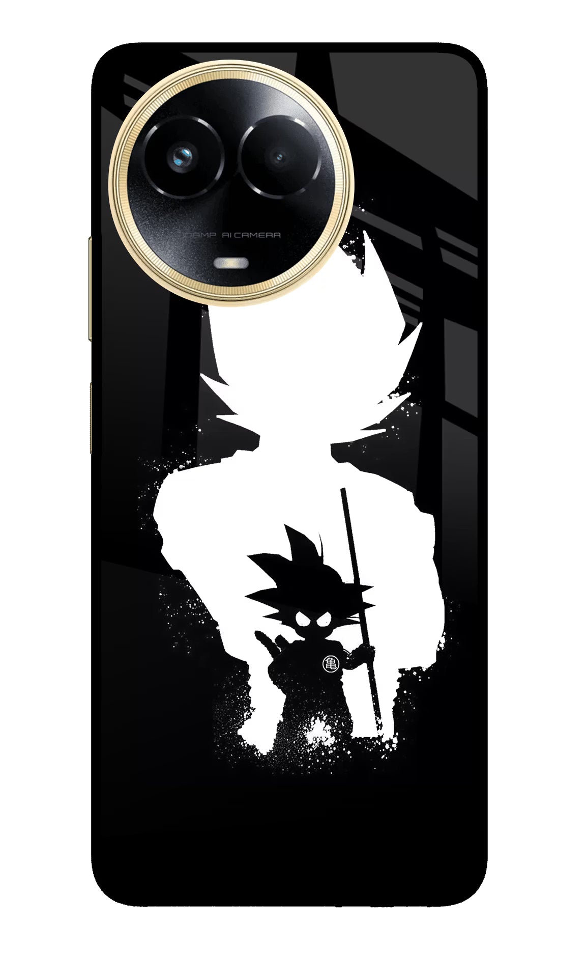 Goku Shadow Realme 11 5G/11X 5G/C67 Glass Case - Goku Shadow Realme 11 5G/11X 5G/C67 Glass Case Goku Shadow Realme 11 5G/11X 5G/C67 Glass Case