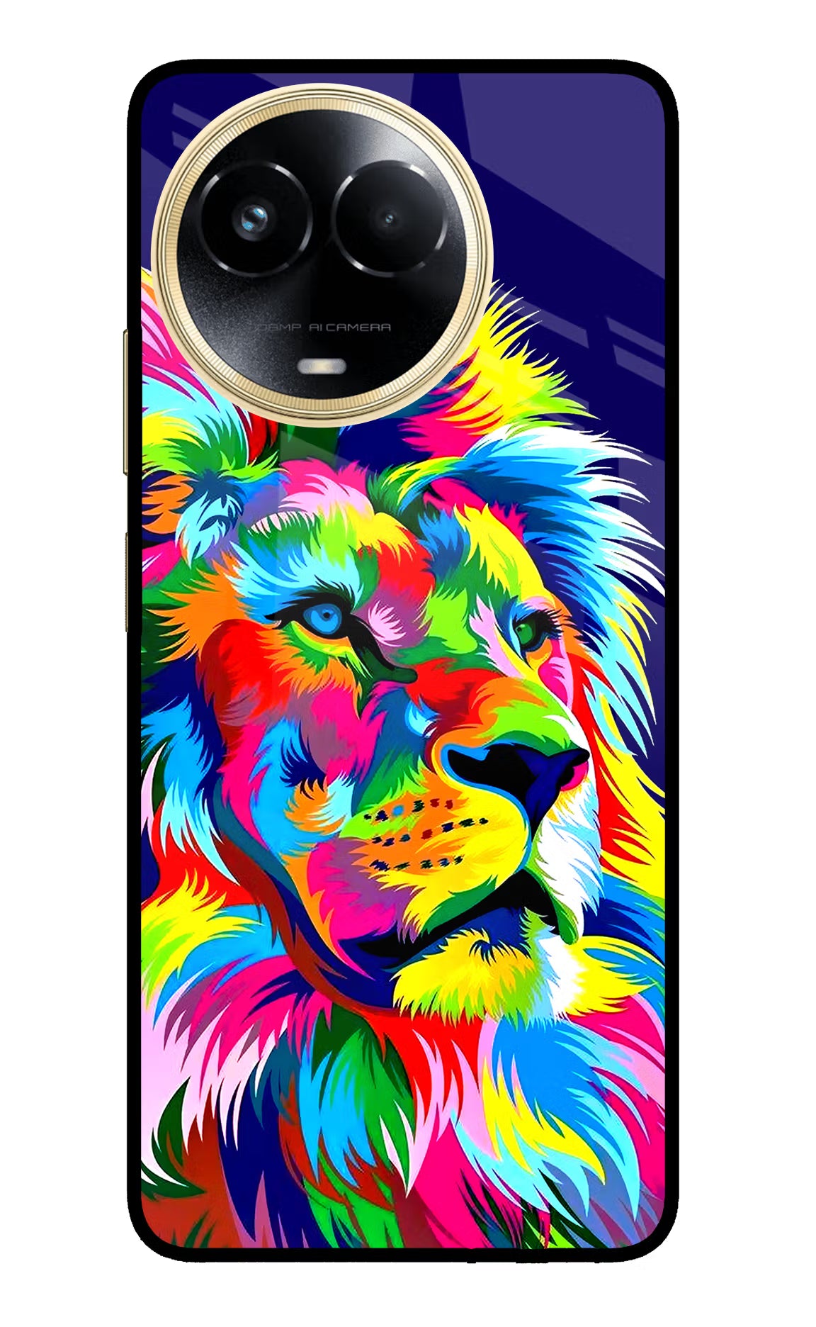 Vector Art Lion Realme 11 5G/11X 5G/C67 Glass Case - Vector Art Lion Realme 11 5G/11X 5G/C67 Glass Case Vector Art Lion Realme 11 5G/11X 5G/C67 Glass Case