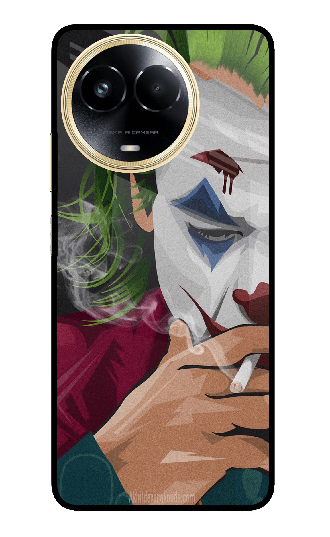 Joker Smoking Realme 11 5G/11X 5G/C67 Glass Case - Joker Smoking Realme 11 5G/11X 5G/C67 Glass Case Joker Smoking Realme 11 5G/11X 5G/C67 Glass Case