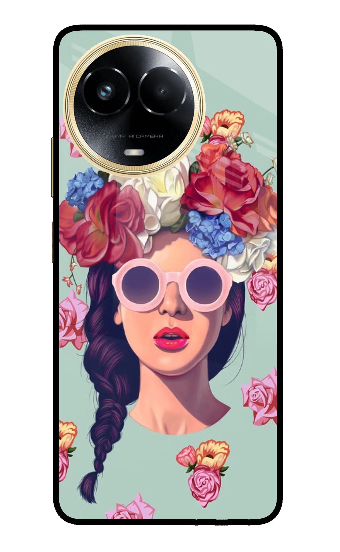 Pretty Girl Realme 11 5G/11X 5G/C67 Glass Case - Pretty Girl Realme 11 5G/11X 5G/C67 Glass Case Pretty Girl Realme 11 5G/11X 5G/C67 Glass Case