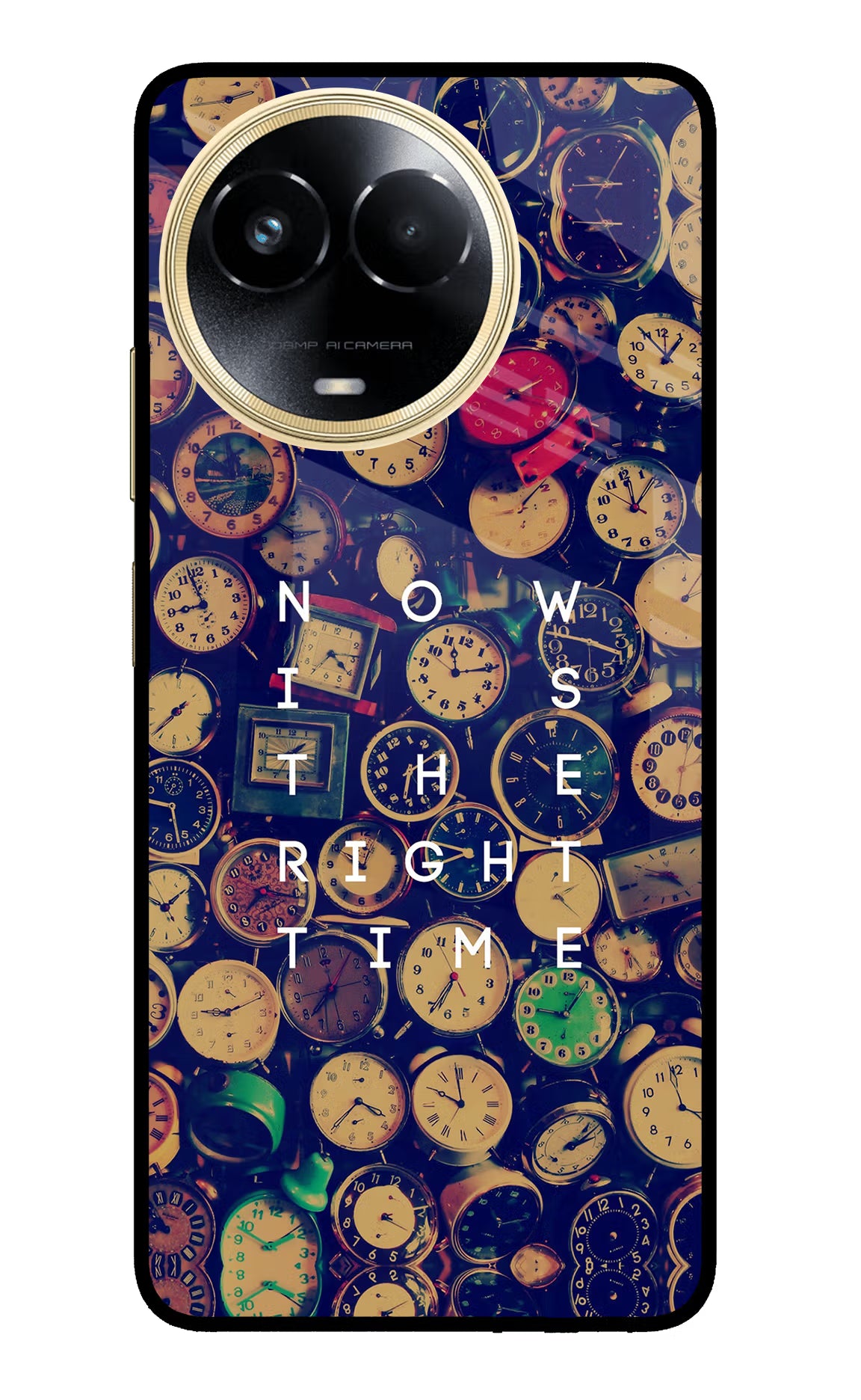 Now is the Right Time Quote Realme 11 5G/11X 5G/C67 Glass Case - Now is the Right Time Quote Realme 11 5G/11X 5G/C67 Glass Case Now is the Right Time Quote Realme 11 5G/11X 5G/C67 Glass Case