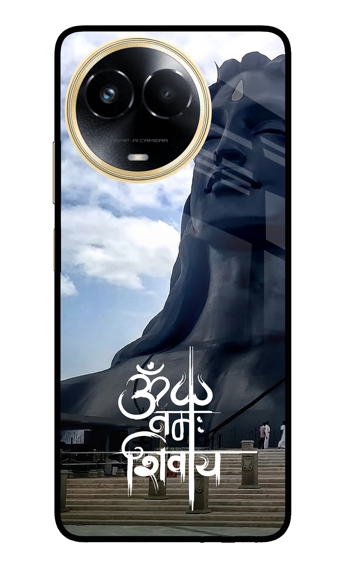 Om Namah Shivay Realme 11 5G/11X 5G/C67 Glass Case - Om Namah Shivay Realme 11 5G/11X 5G/C67 Glass Case Om Namah Shivay Realme 11 5G/11X 5G/C67 Glass Case